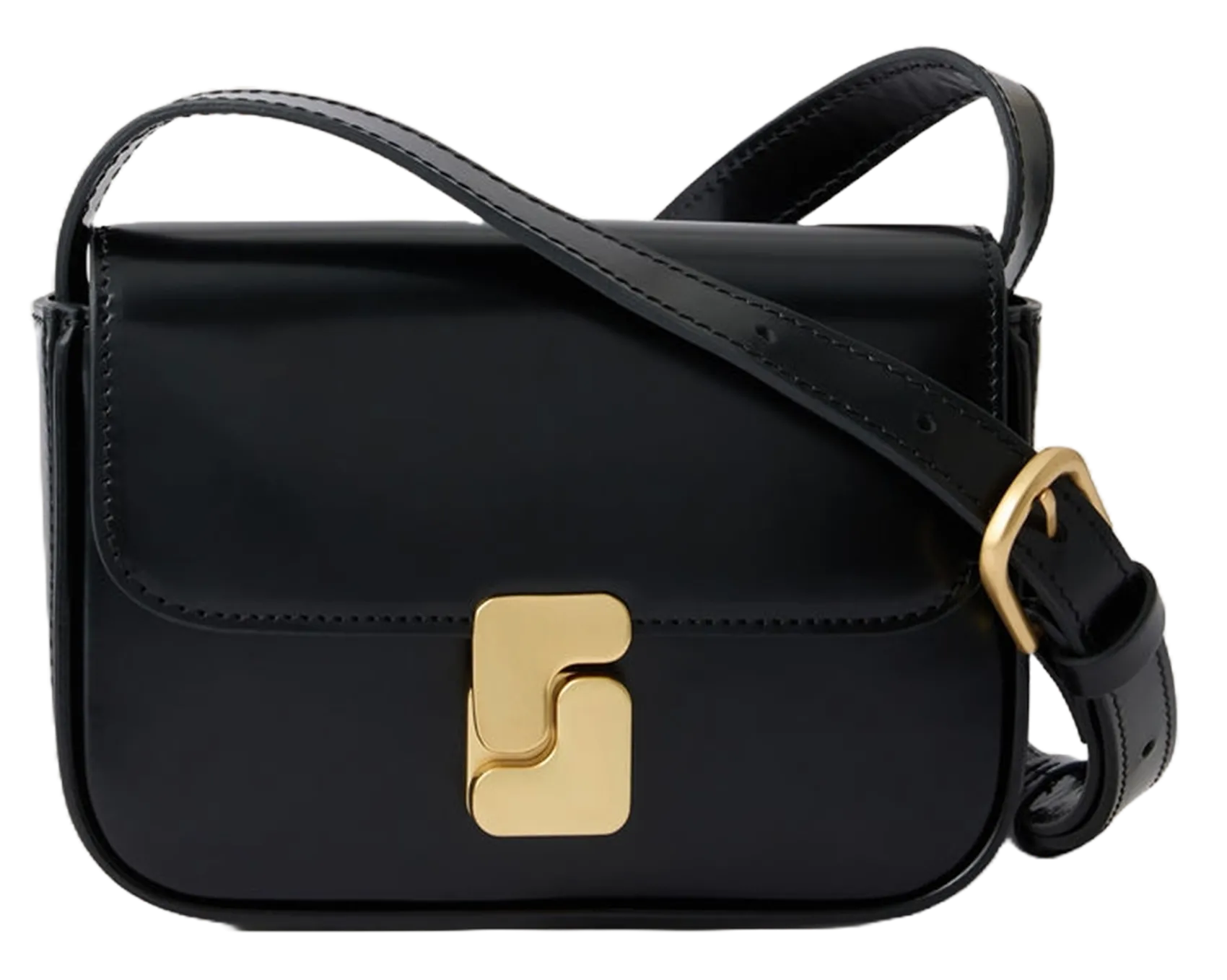 Sac bandoulière en cuir Noir BELL