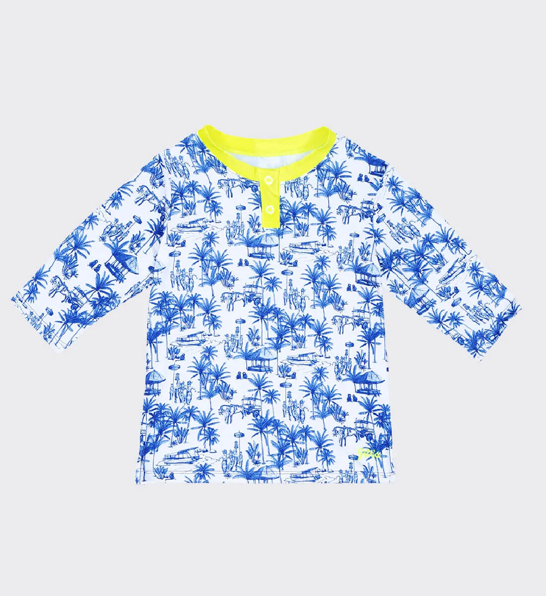 Top anti-uv - toile balinaise fille Bleu