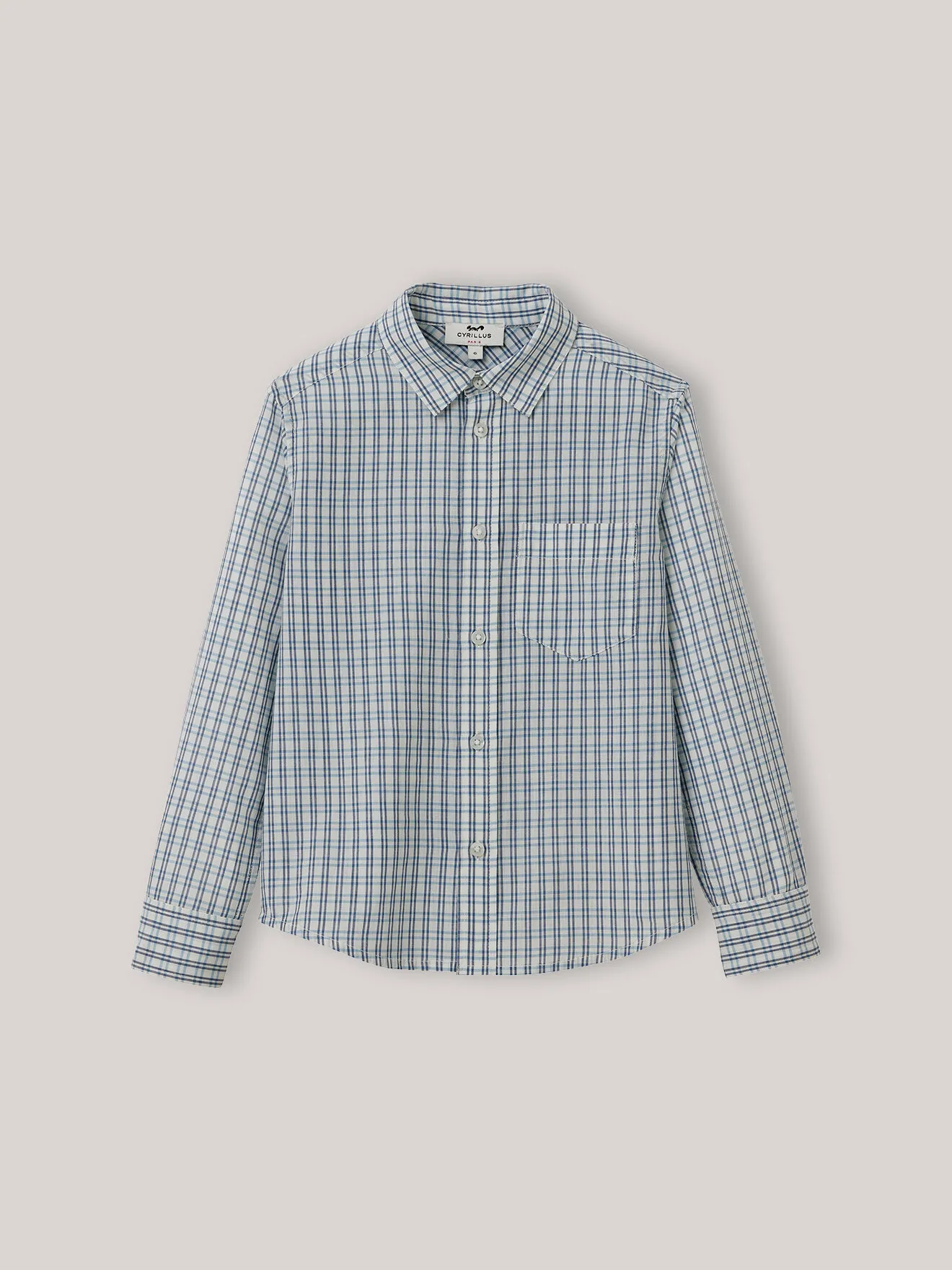 Chemise à carreaux Bleu