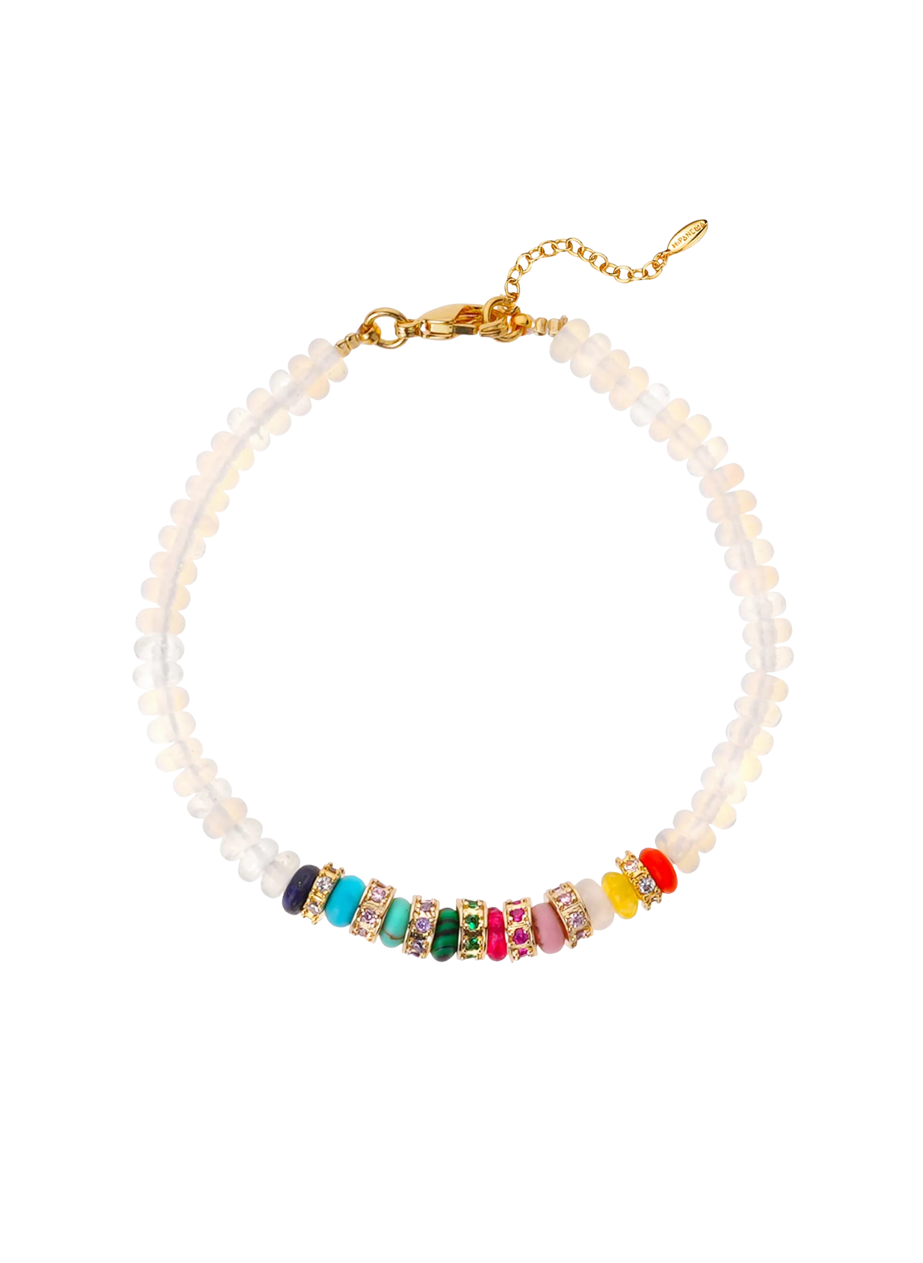Bracelet avec perles et breloque réglable Multicolore BANGALOR