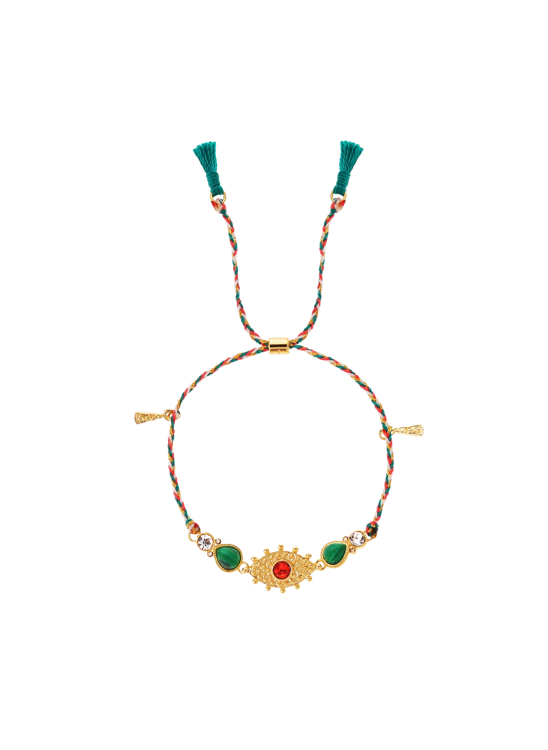 Bracelet cordon réglable avec pampilles Doré KALIE