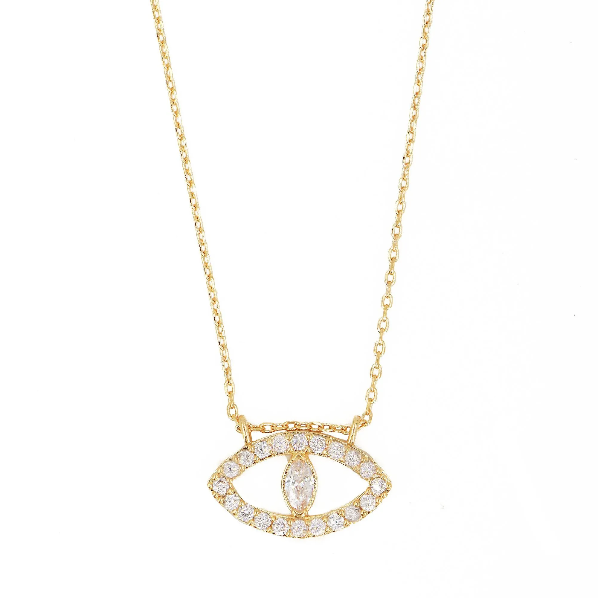 Collier plaqué or nazar Blanc COLLIER PLAQUÉ OR NAZAR