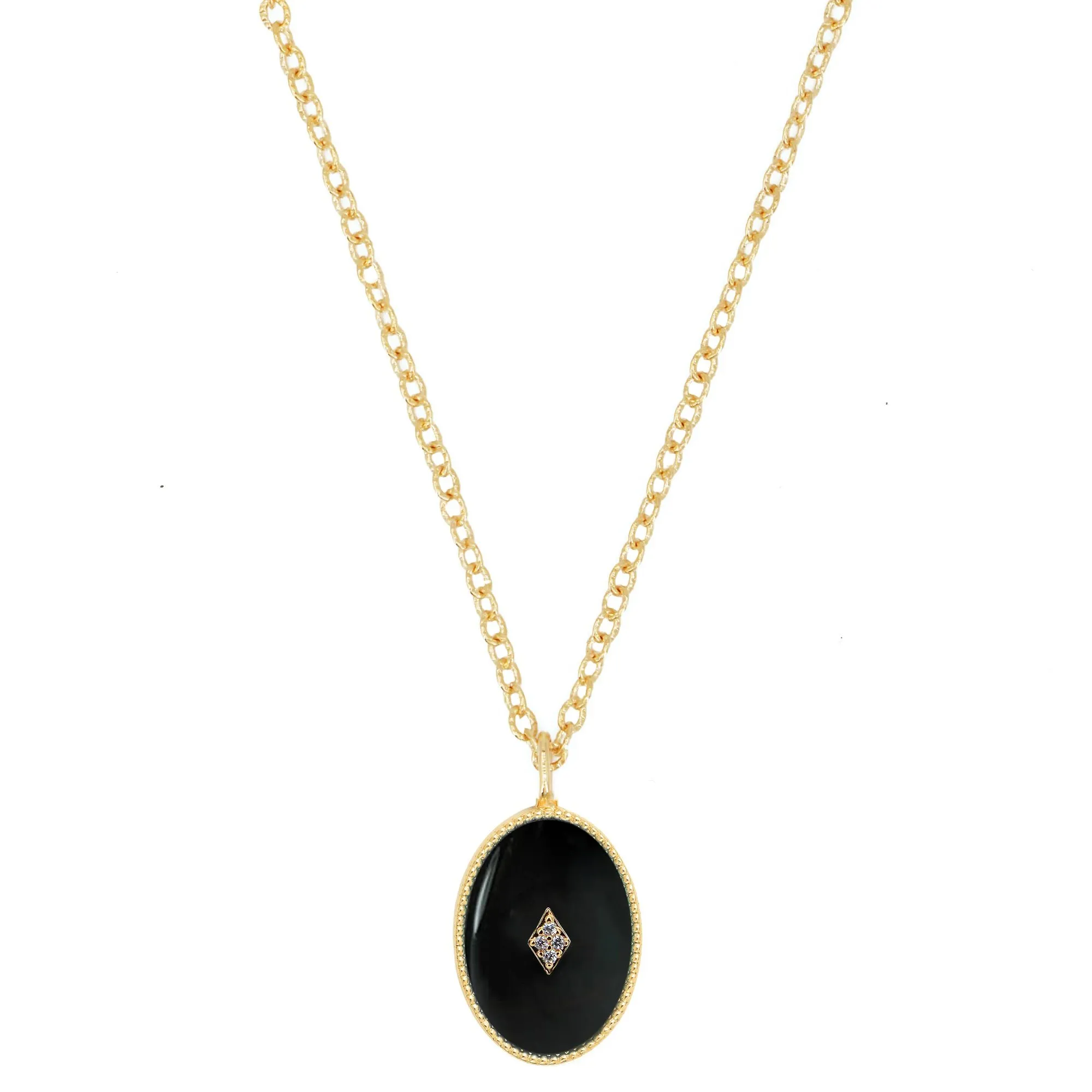 Collier plaqué or cassiopée Noir COLLIER PLAQUÉ OR CASSIOPÉE