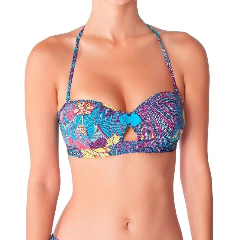 Haut de maillot de bain bandeau Vert TROPICAL JUNGLE