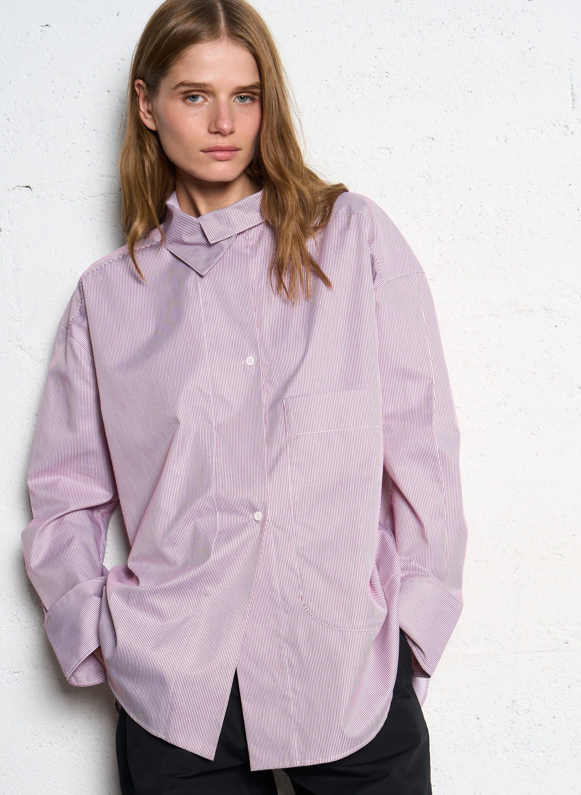 Chemise oversize en coton rayé Multicolore FINLAY