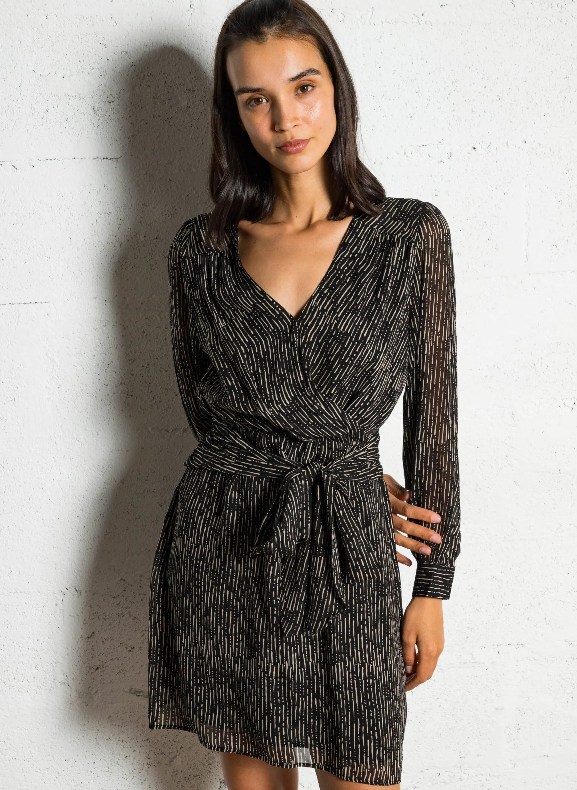 Robe courte imprimée Noir LARY