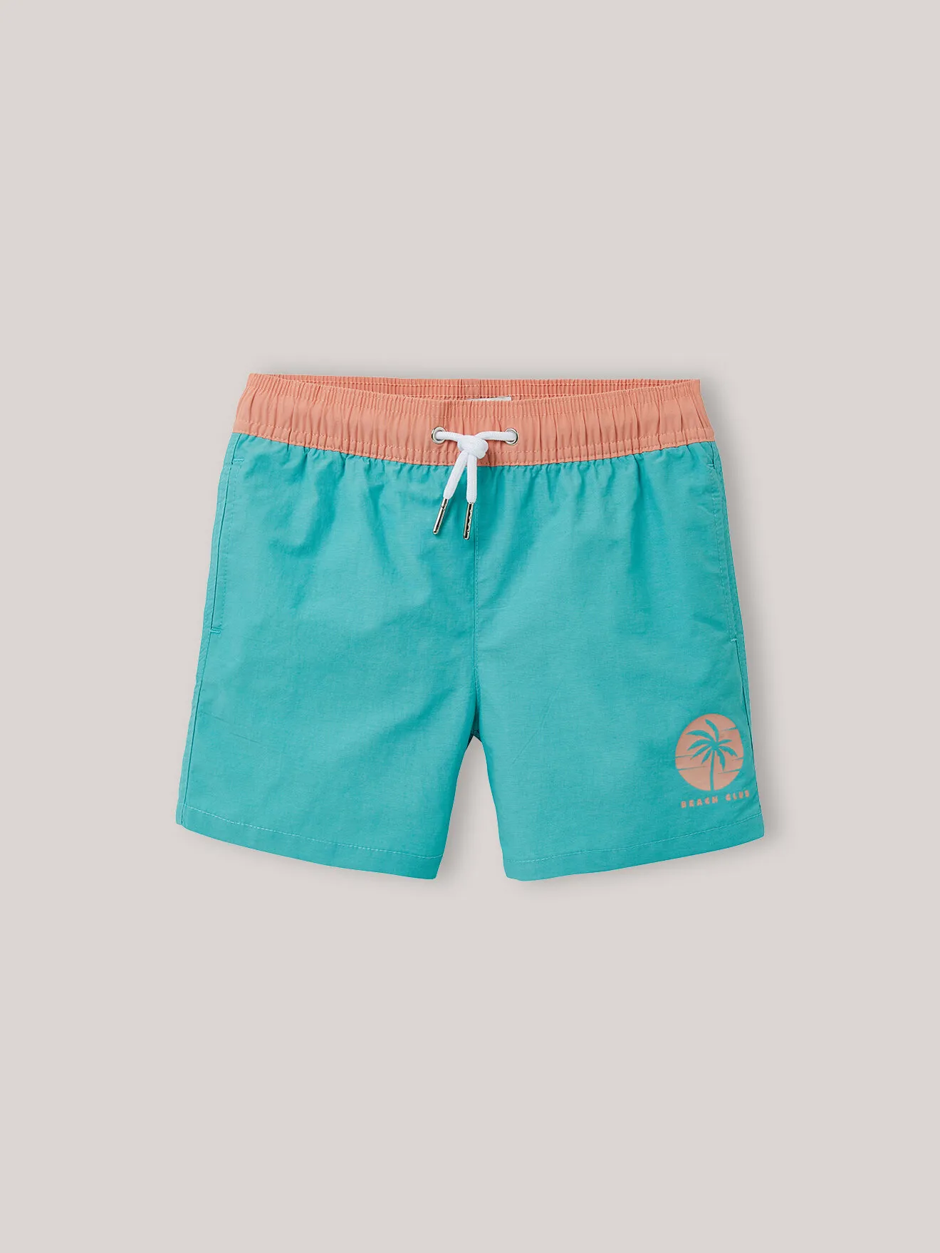 Short de bain colorblock Vert