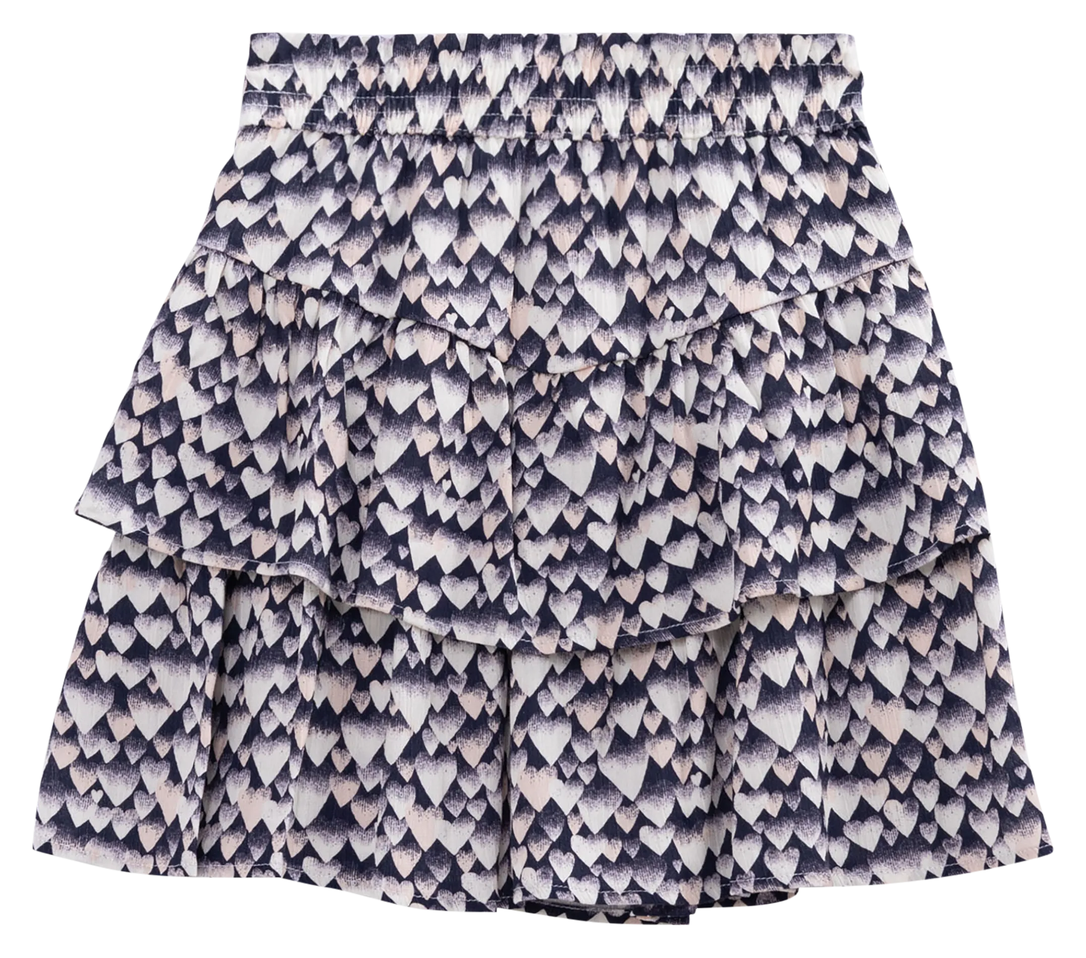 Jupe à volants imprimée Bleu