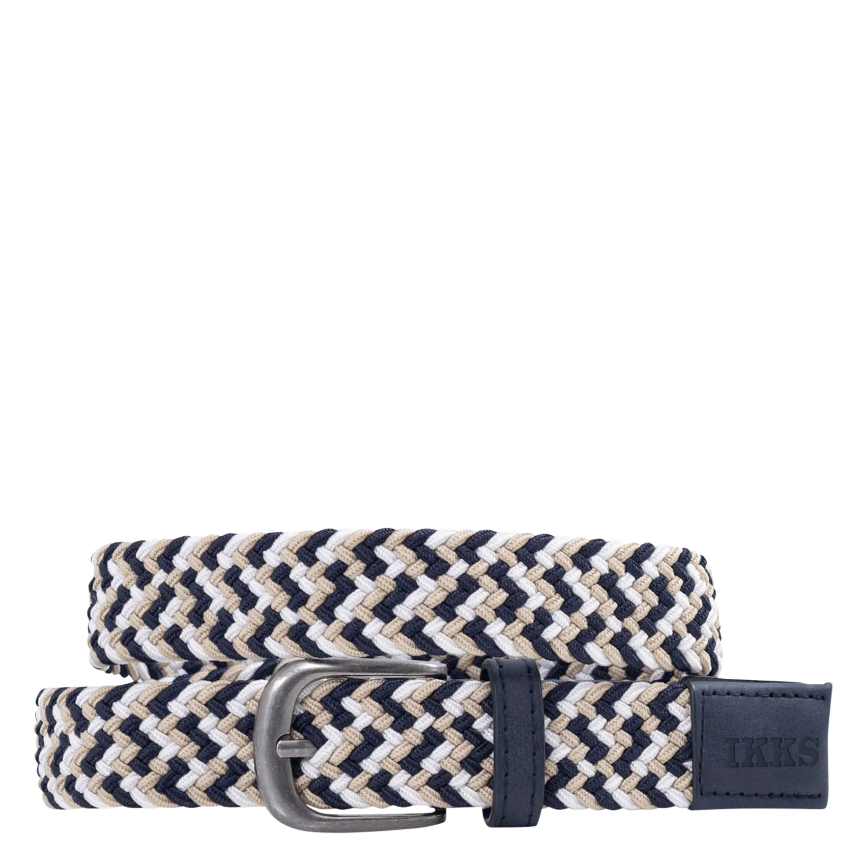 Ceinture large tressée Bleu