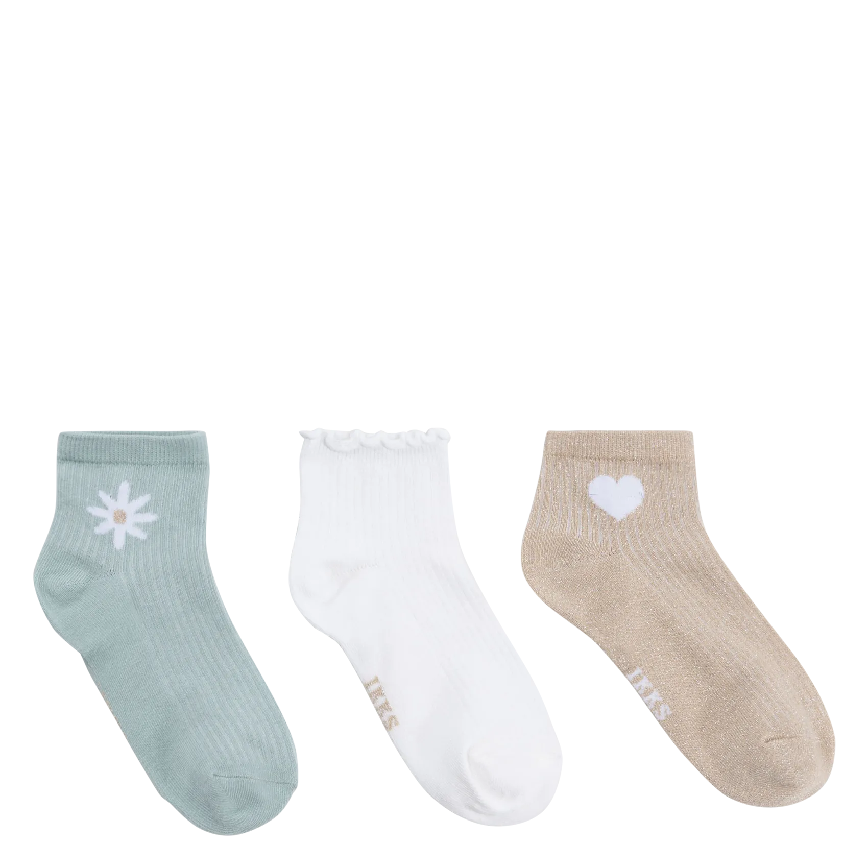 Lot de trois paires de chaussettes Blanc