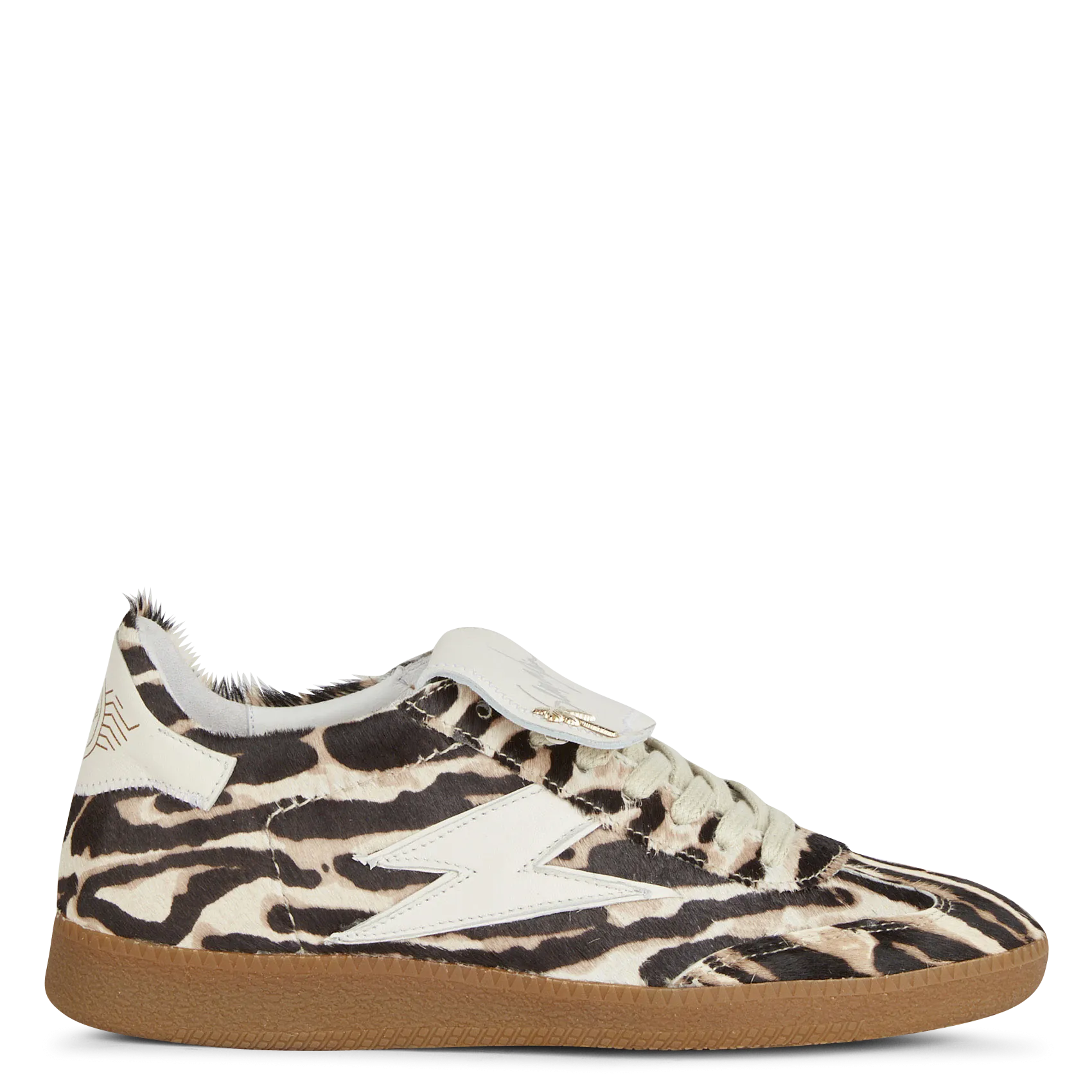 Baskets basses léopard en cuir Marron MAGAR