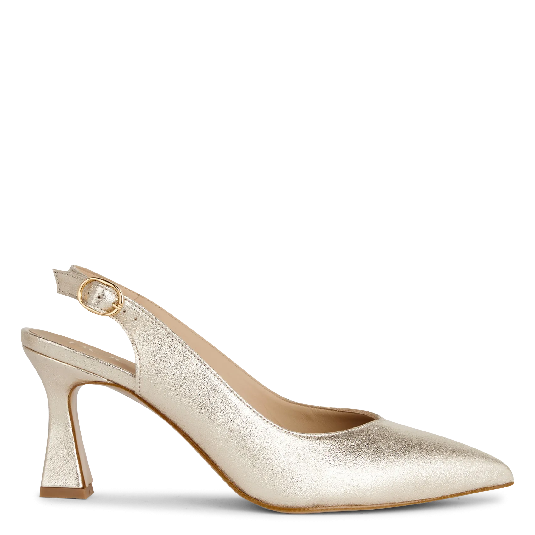 Escarpin singback en cuir Doré DAFFY