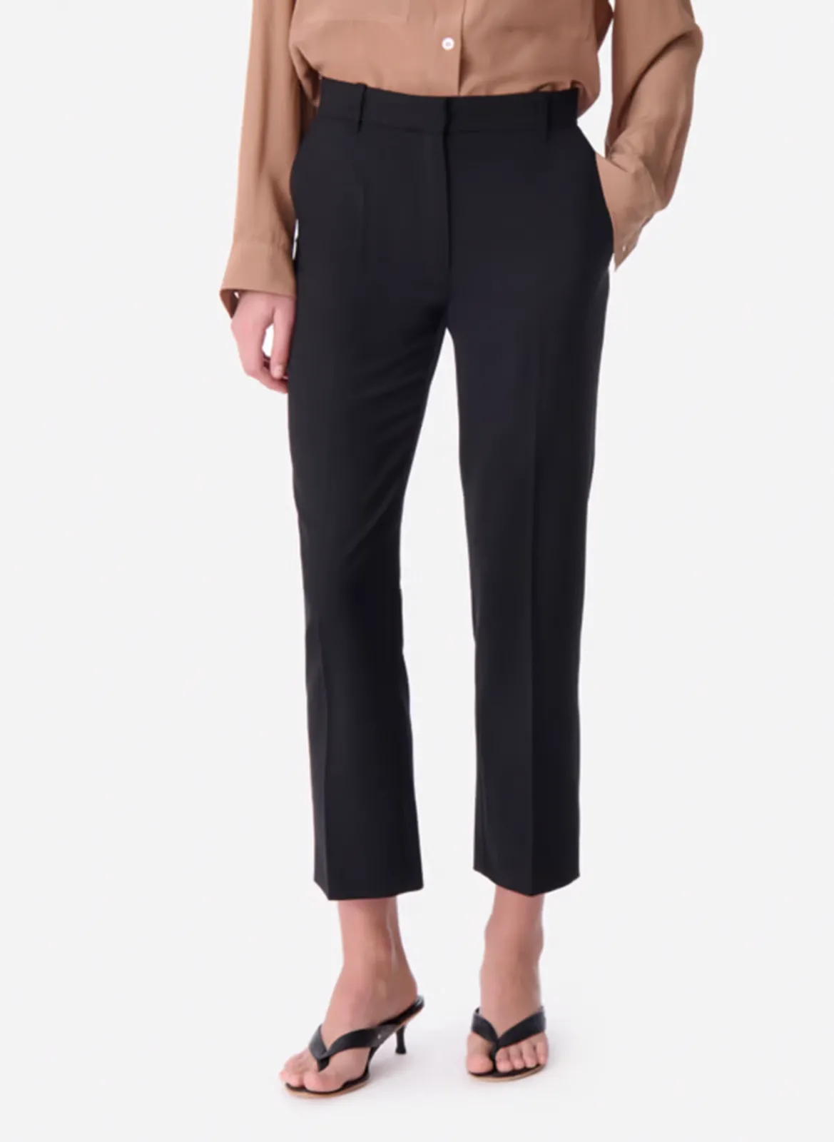 Pantalon droit taille mi-haute Noir DANDY