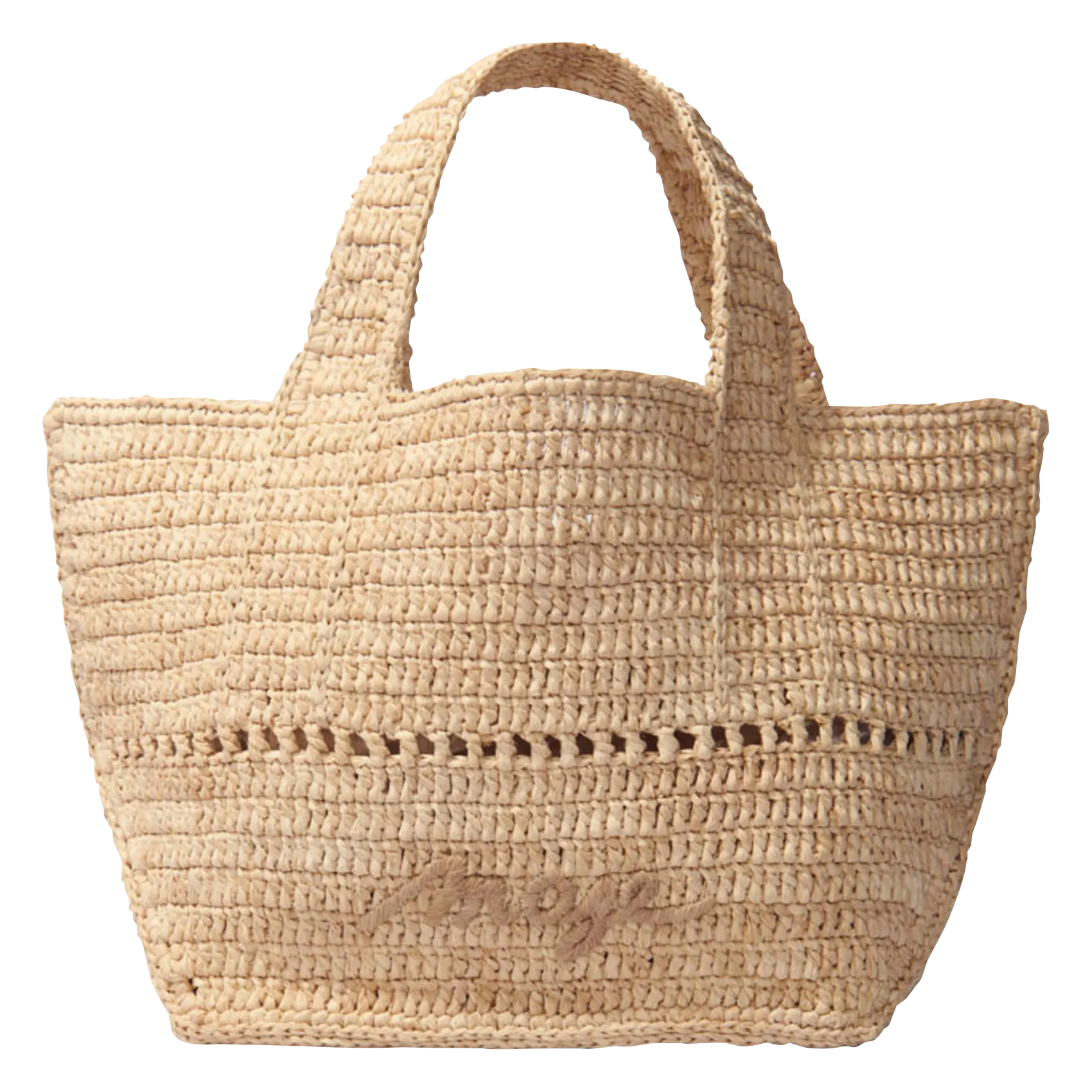 Sac cabas en raphia Beige