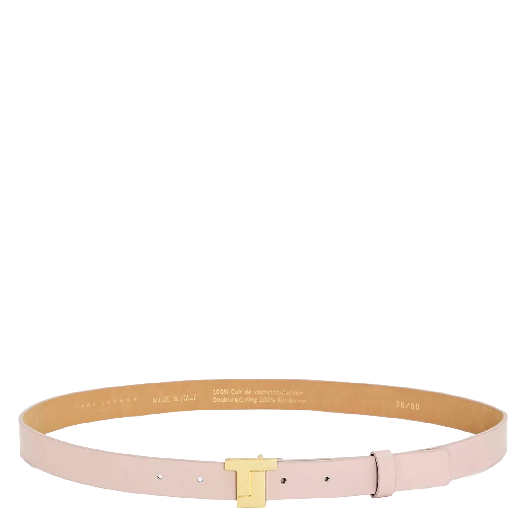Ceinture fine en cuir Rose 8 BIS