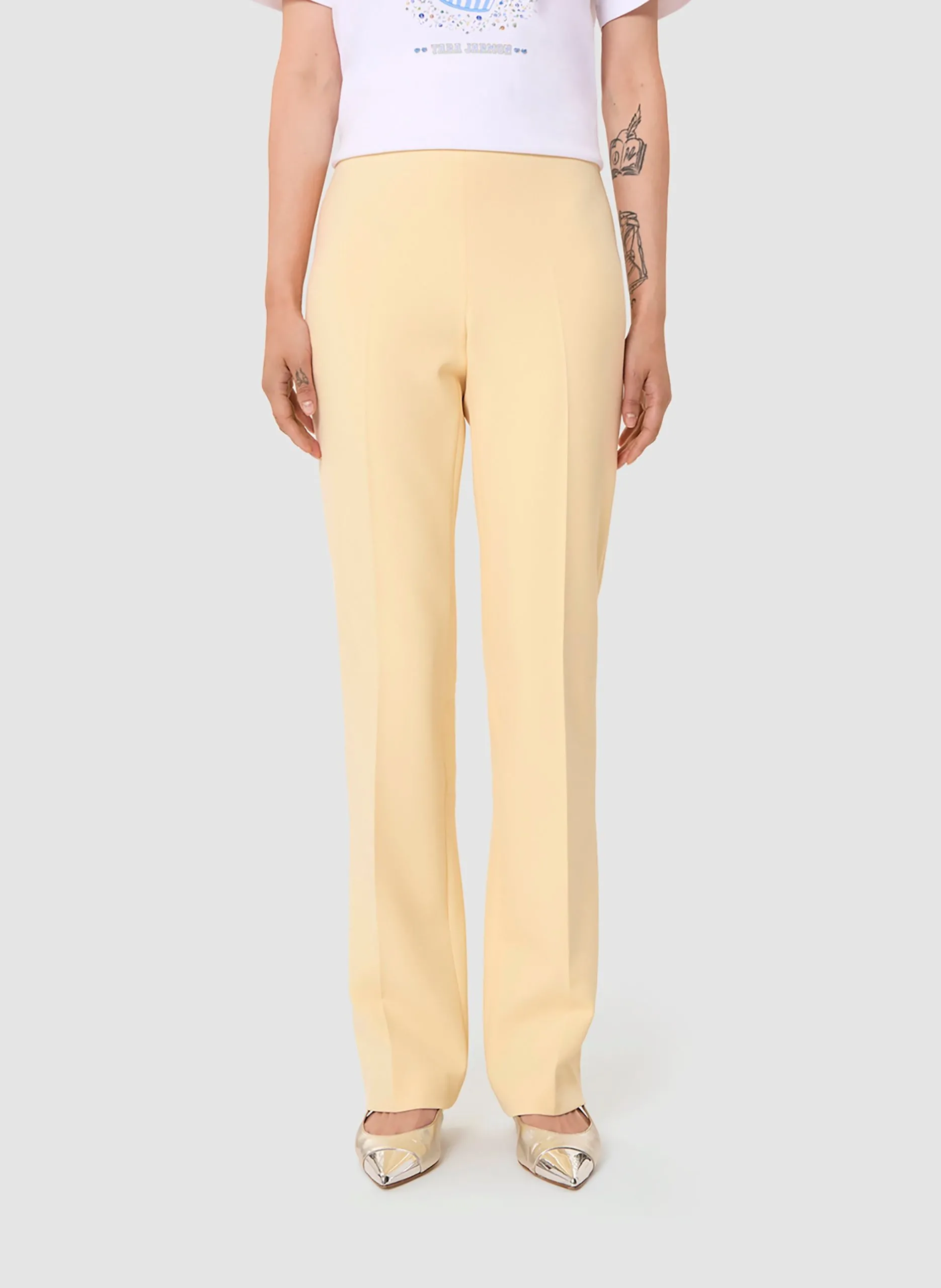 Pantalon droit Jaune PAPILLON