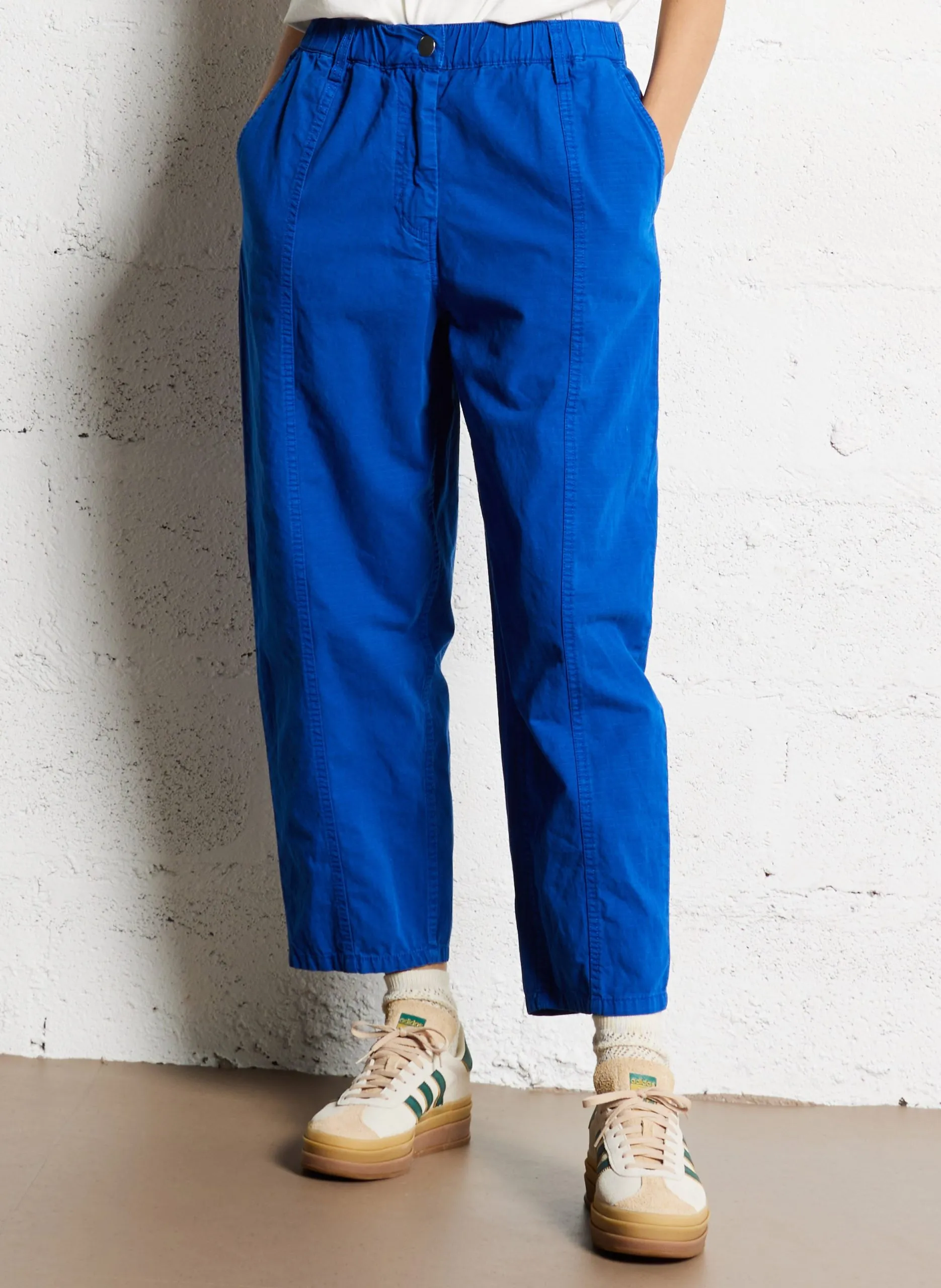 Jean droit en coton Bleu WESLY