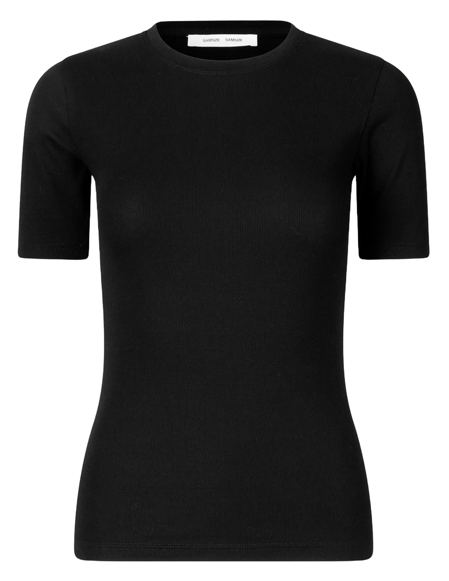 Tee-shirt manches courtes en coton organique Noir SAALEXO