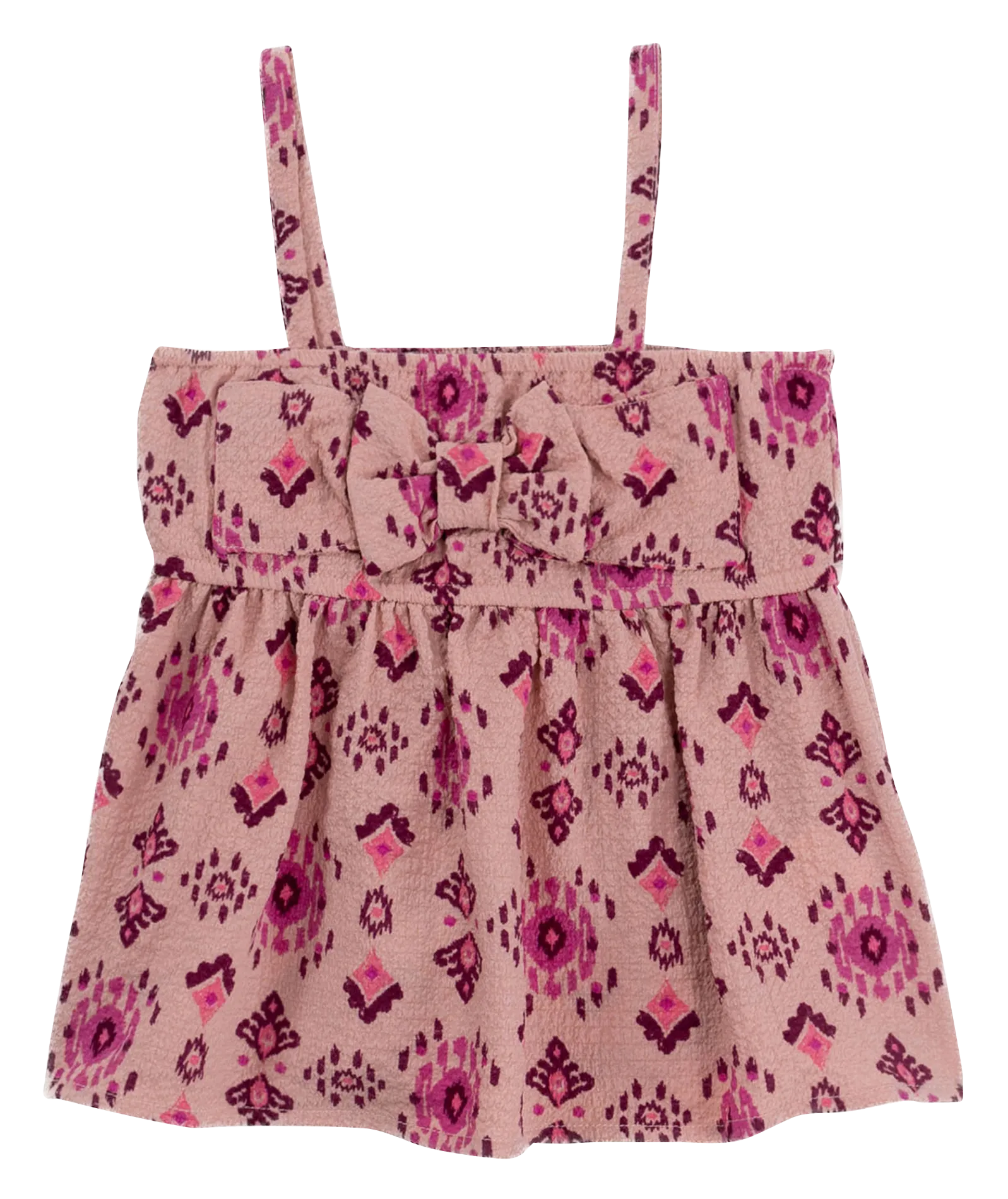 Caraco droit imprimé Rose