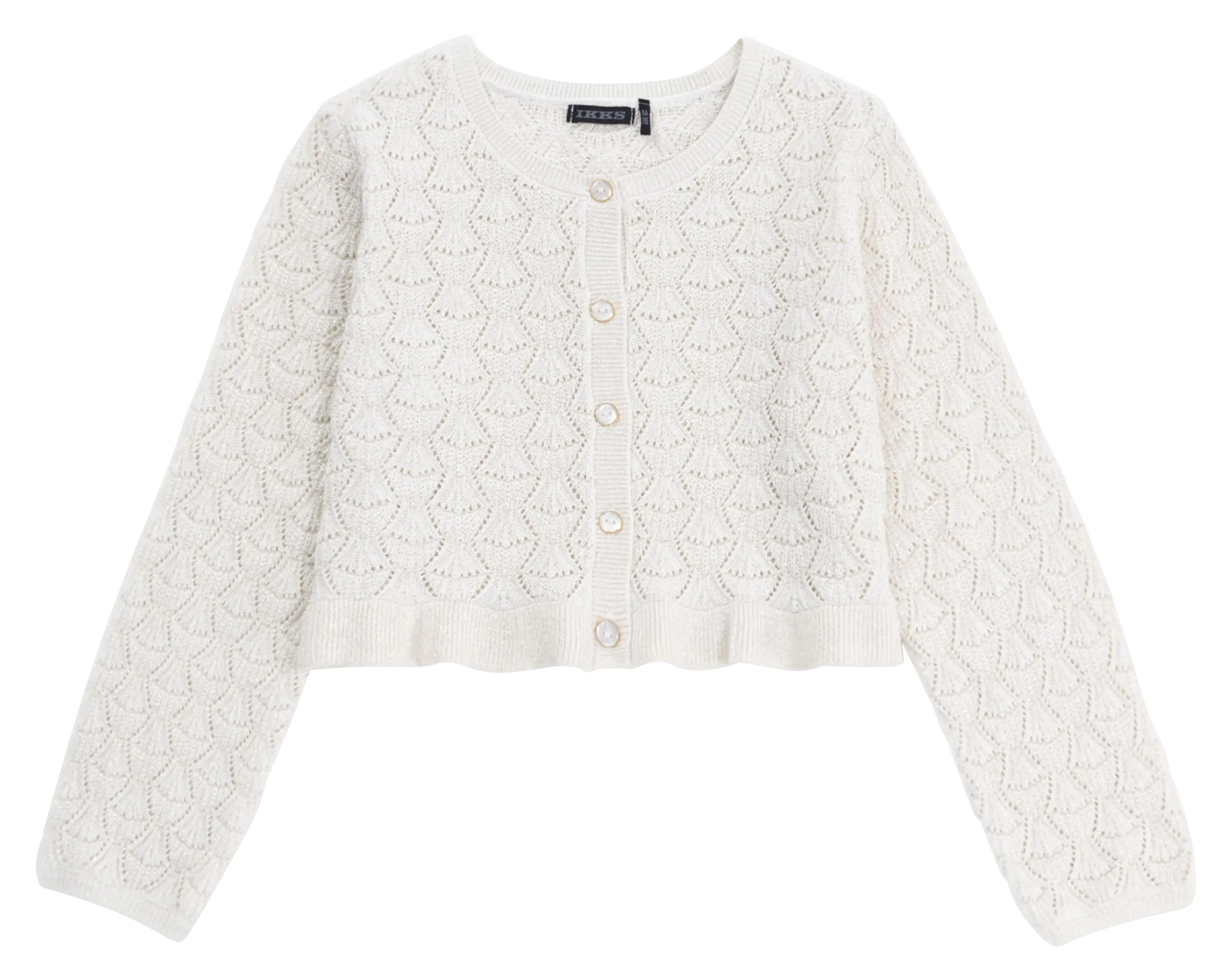 Cardigan droit en coton mélangé Argent