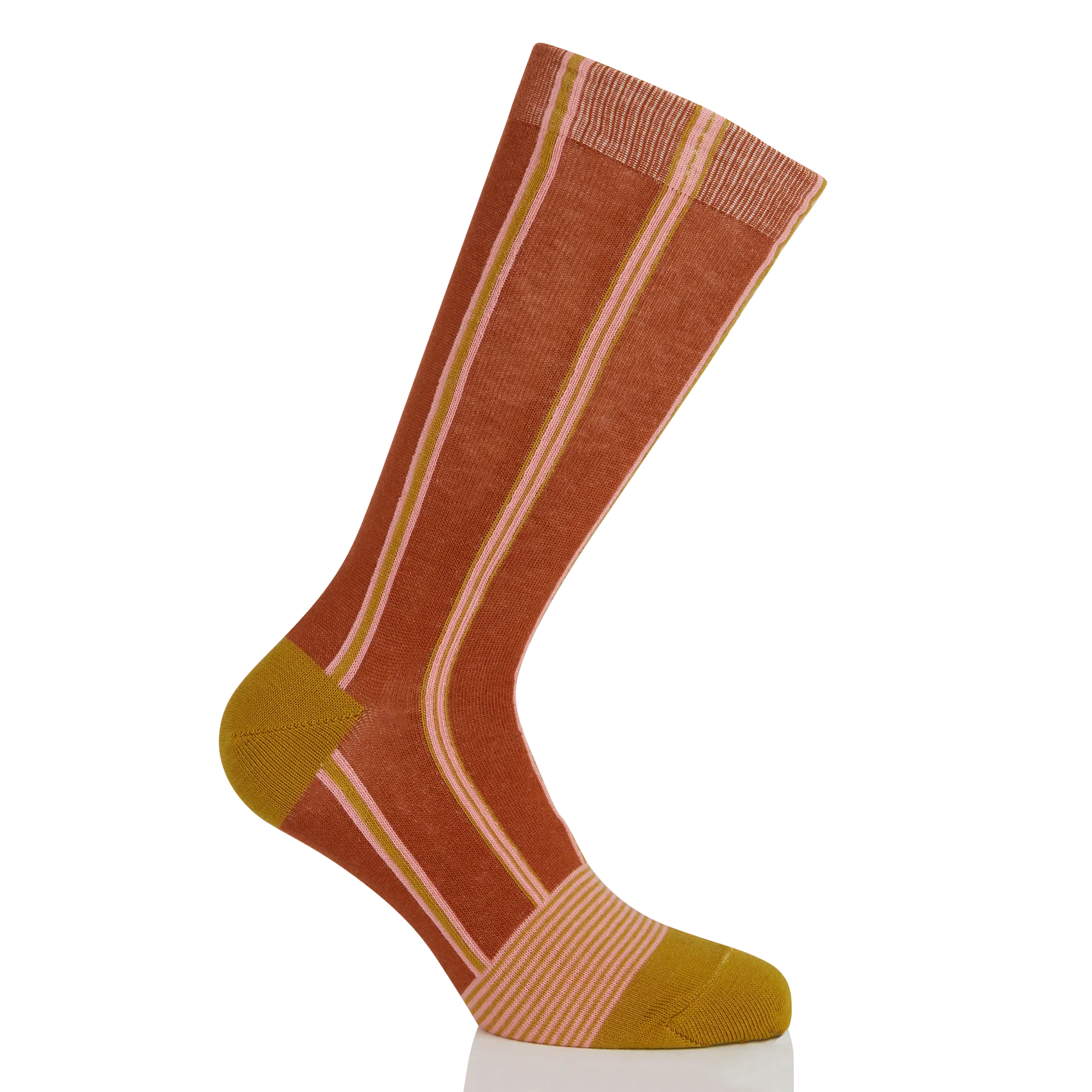 Chaussettes imprimées en coton mélangé Marron