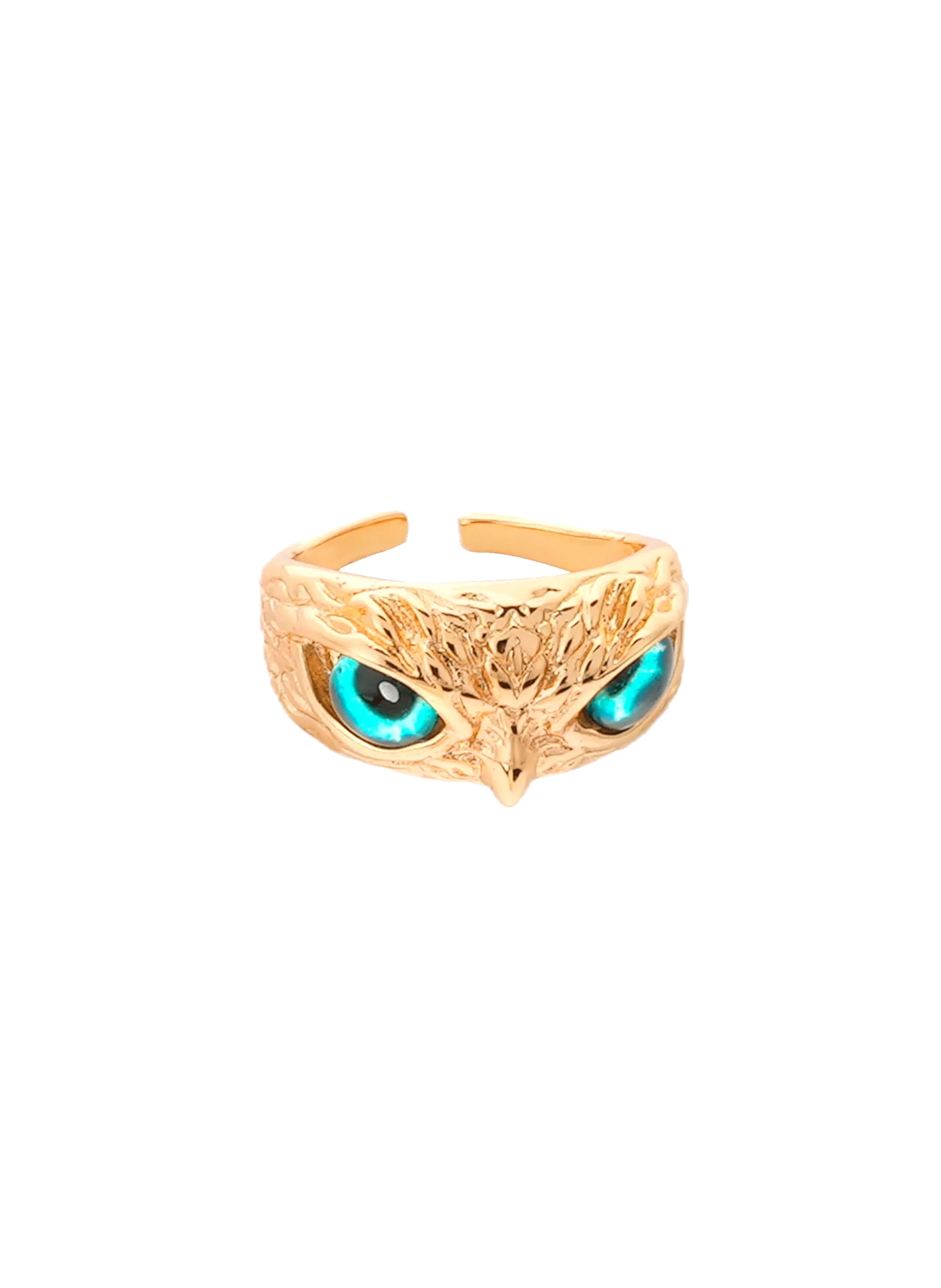 Bague yeux d'oiseau avec zircons Doré SELIM