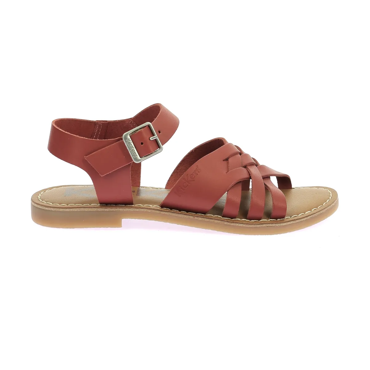 Sandales cuir Rouge KICK LADORA