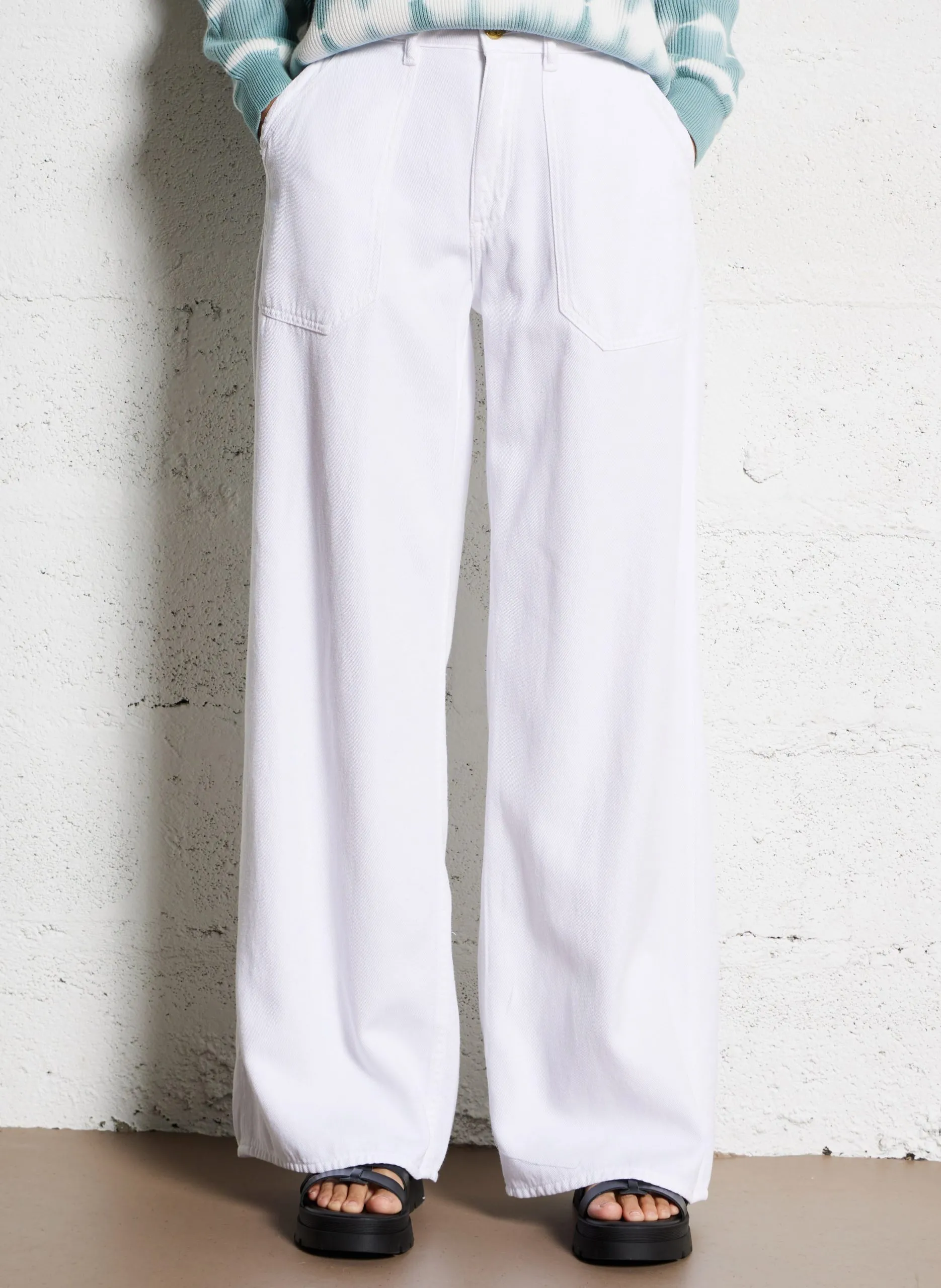 Pantalon large Blanc VICTORIA