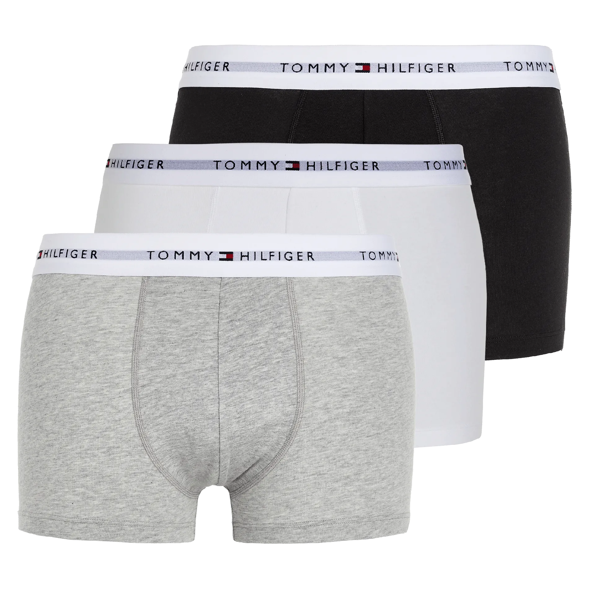 Lot de trois boxers en coton Gris
