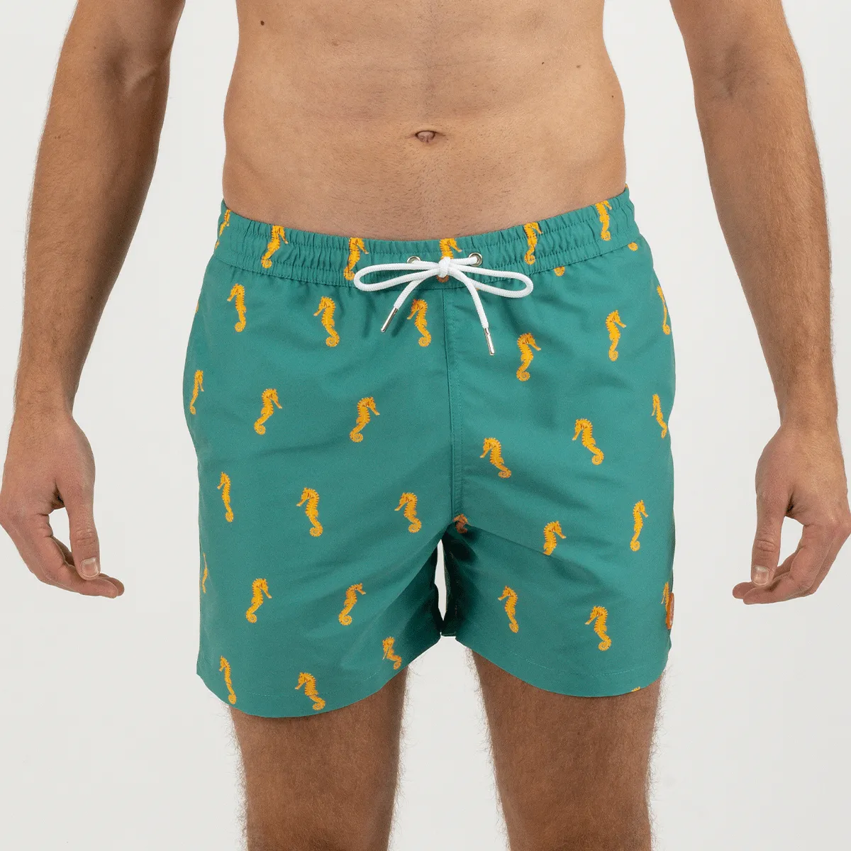 Short de bain en fibres recyclées le poseidon Vert LE POSEIDON