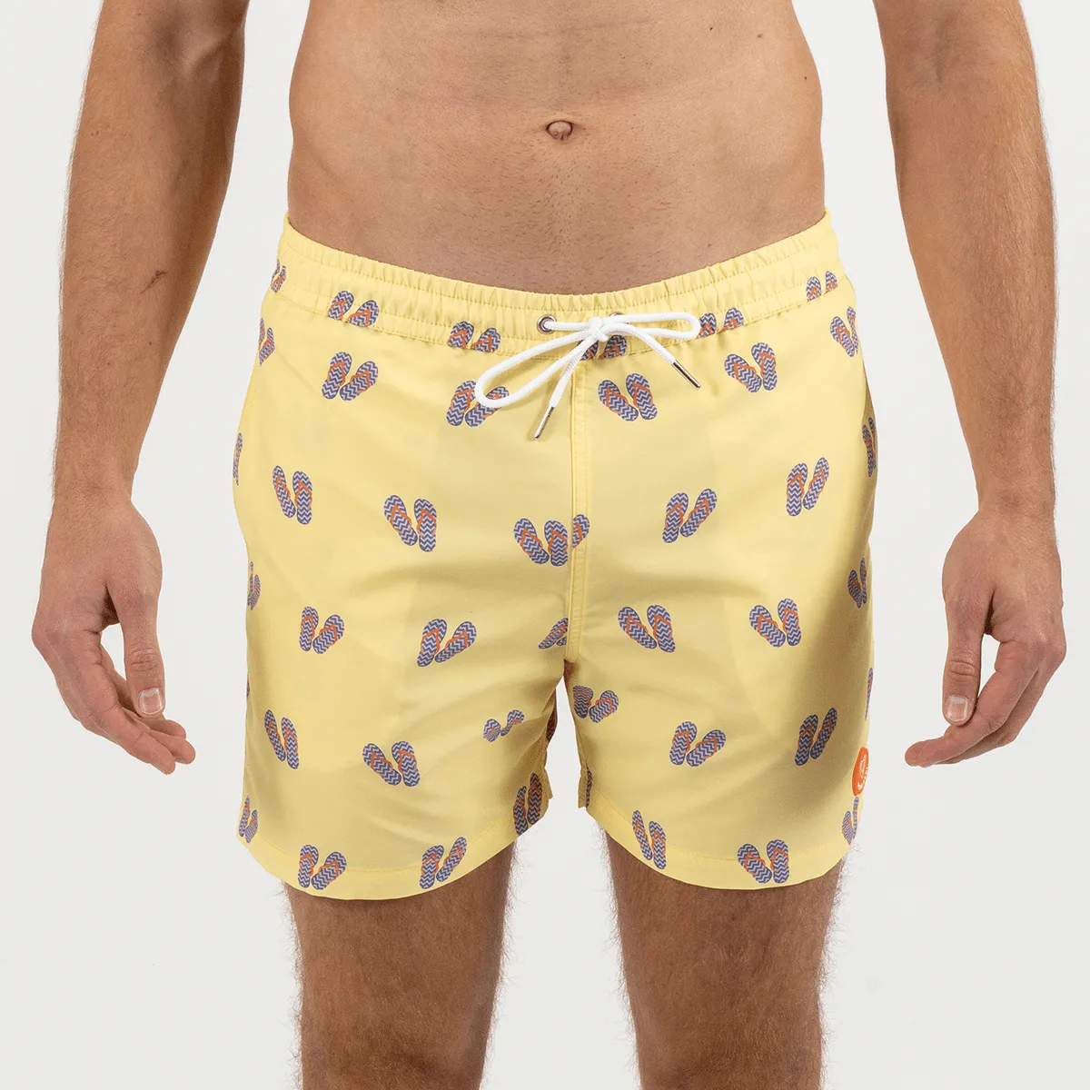 Short de bain en fibres recyclées le relax Jaune LE RELAX