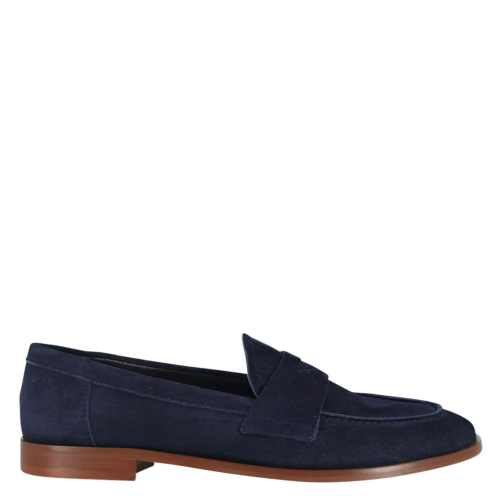 Mocassins petits talons en cuir Bleu THELMA