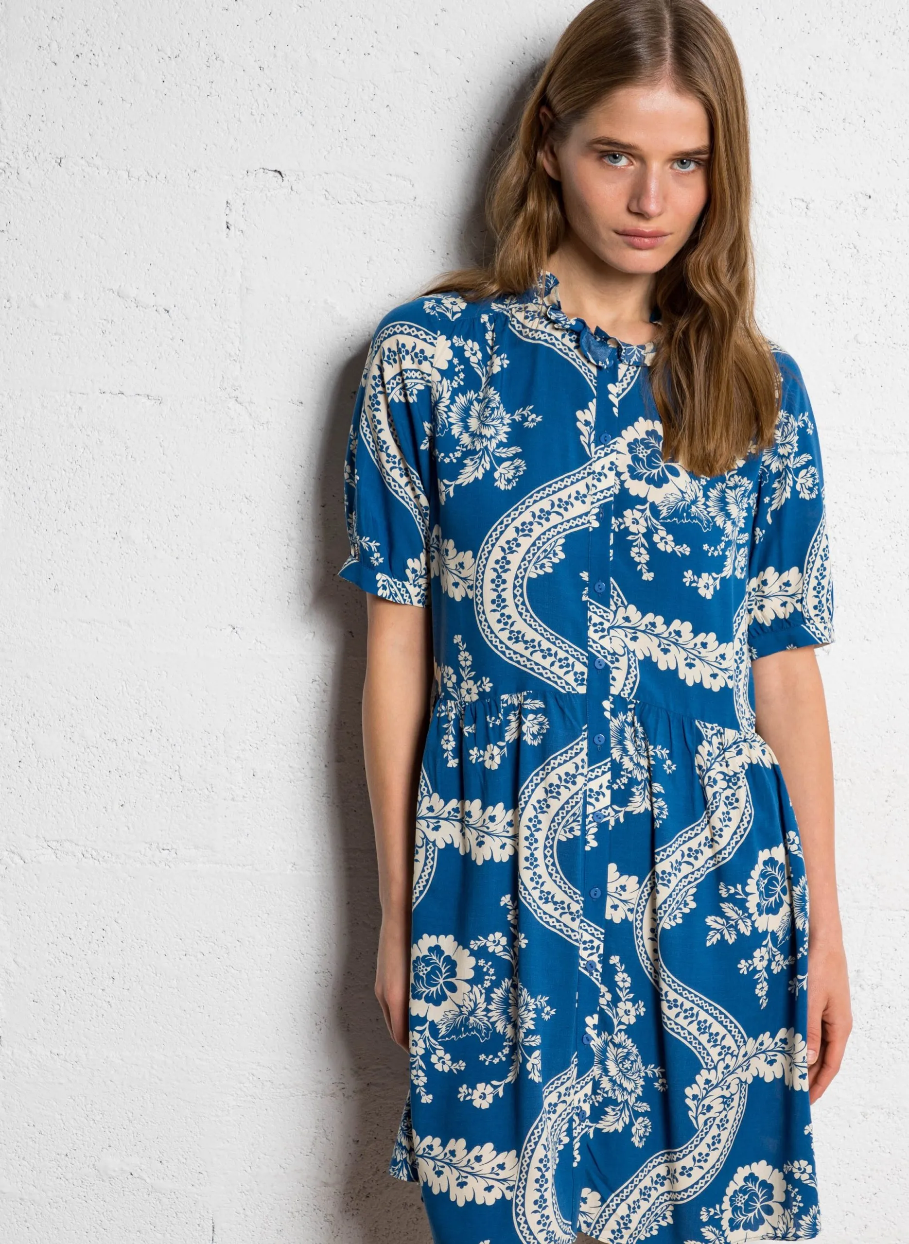 Robe courte imprimée Kaki ROBINE