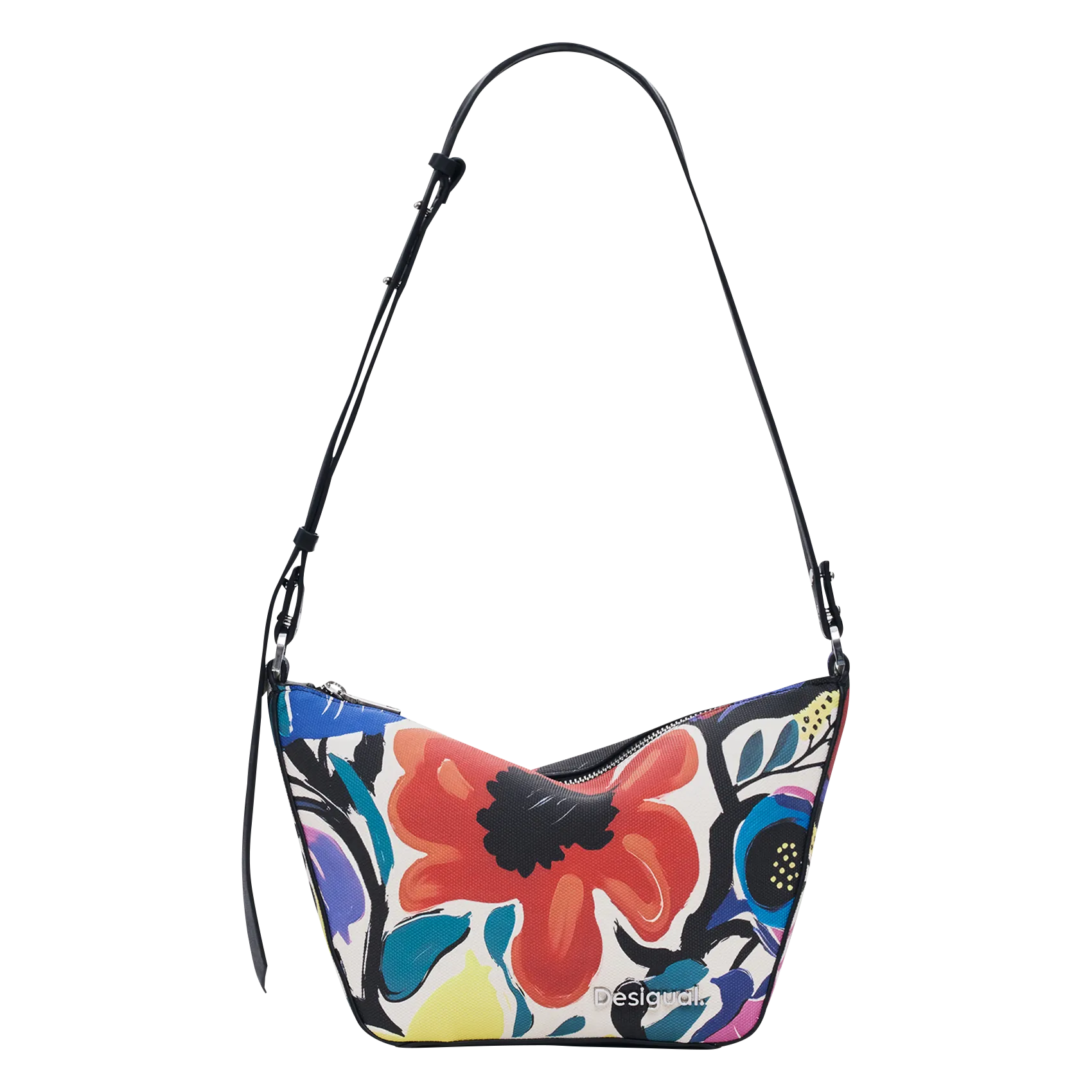 Sac bandoulière à motifs floraux Multicolore