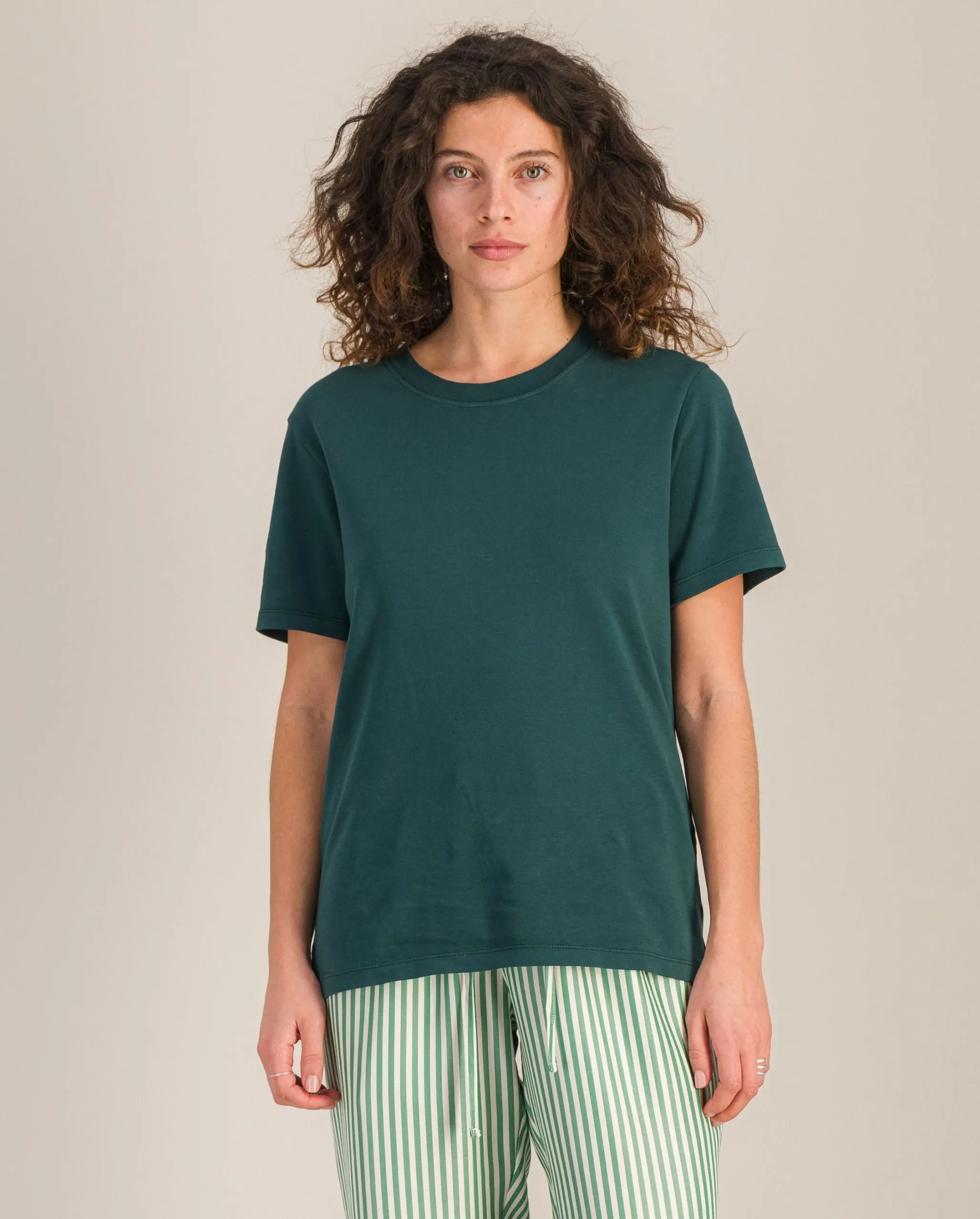 T-shirt femme coton bio, vert émeraude Vert