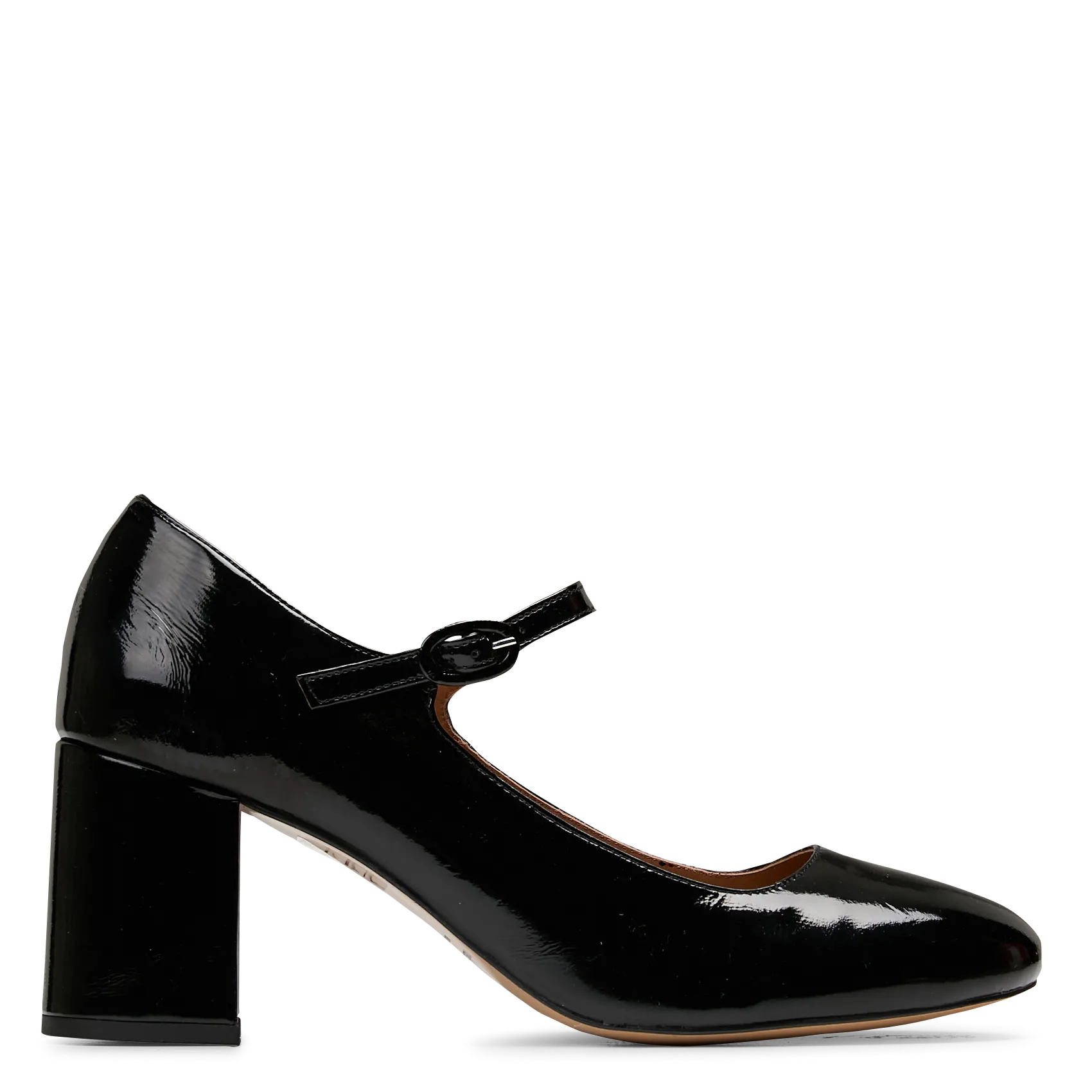 Babies vernies à talon en cuir Noir HYPSEE