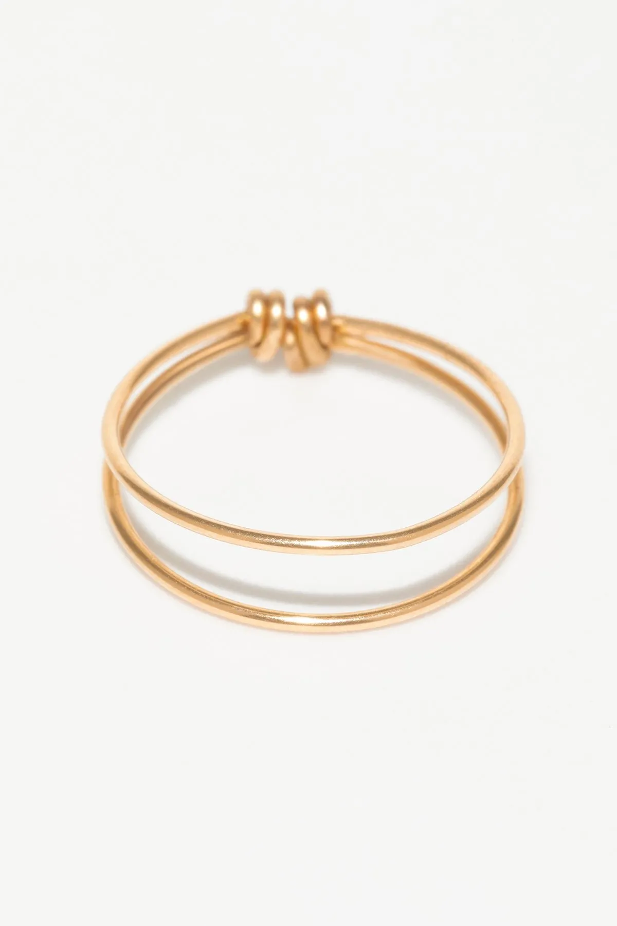 Bague double Doré ESSENTIEL