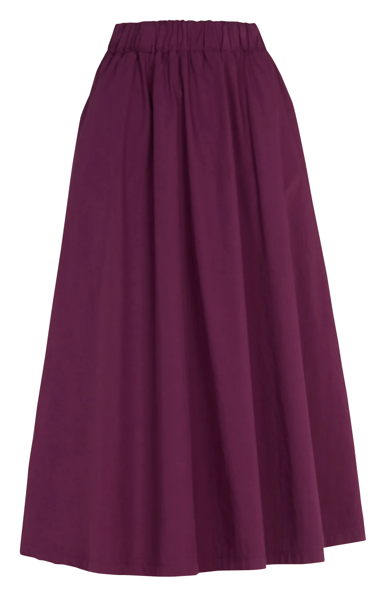 Jupe midi en coton Violet ALEX
