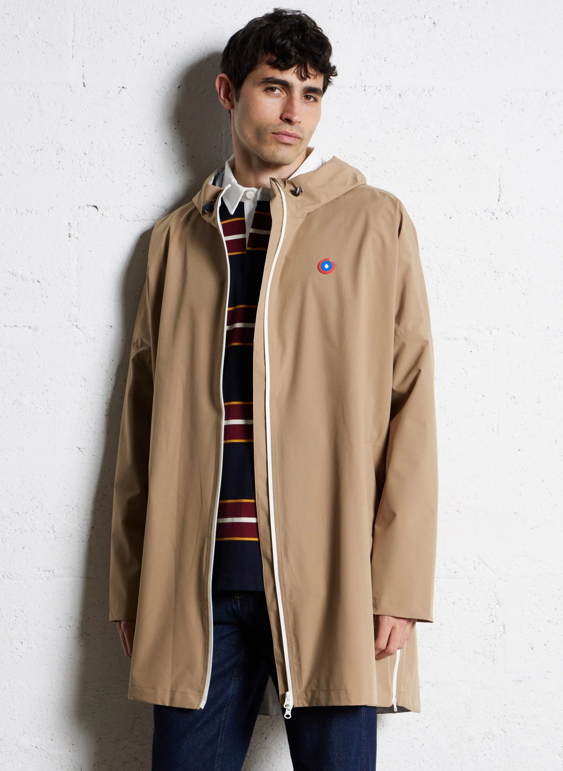 Imperméable ample à capuche Beige LIBERTE