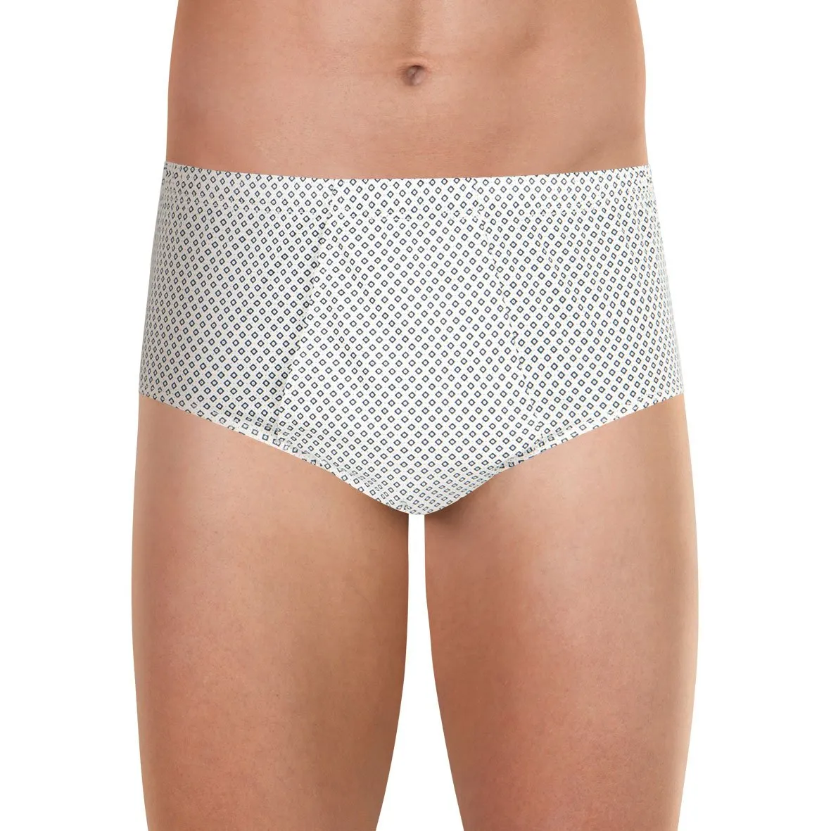 Slip taille haute ouvert homme motifs eminence Bleu