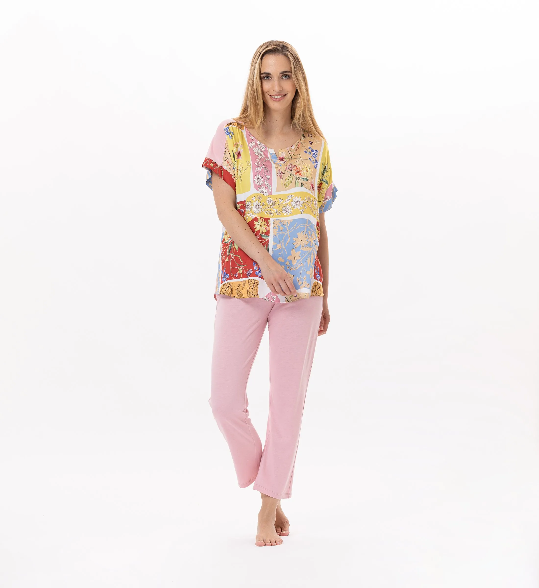 Pyjama en coton Rose ESTEREL 902