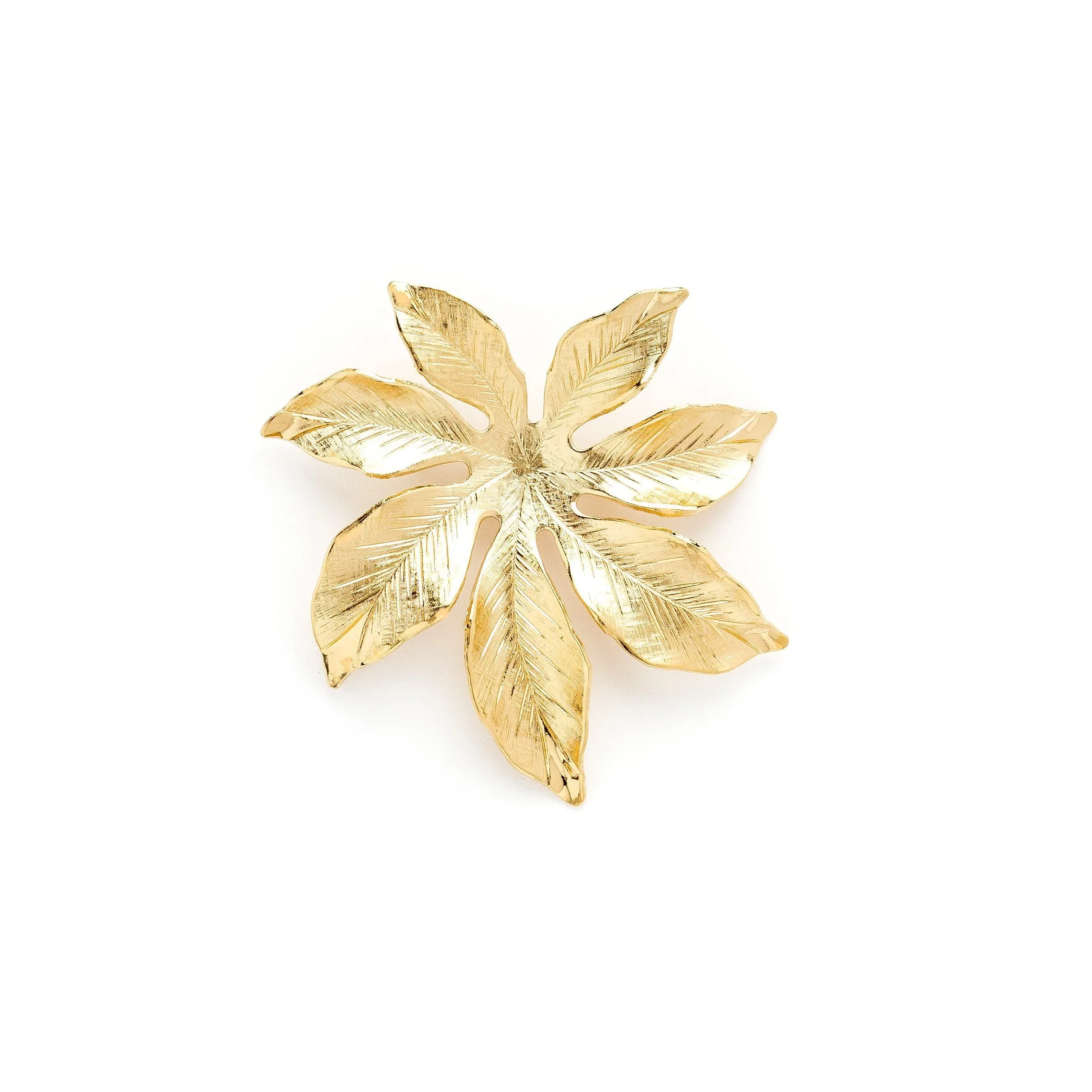 Broche fleur plaqué argent Doré CHLORIS