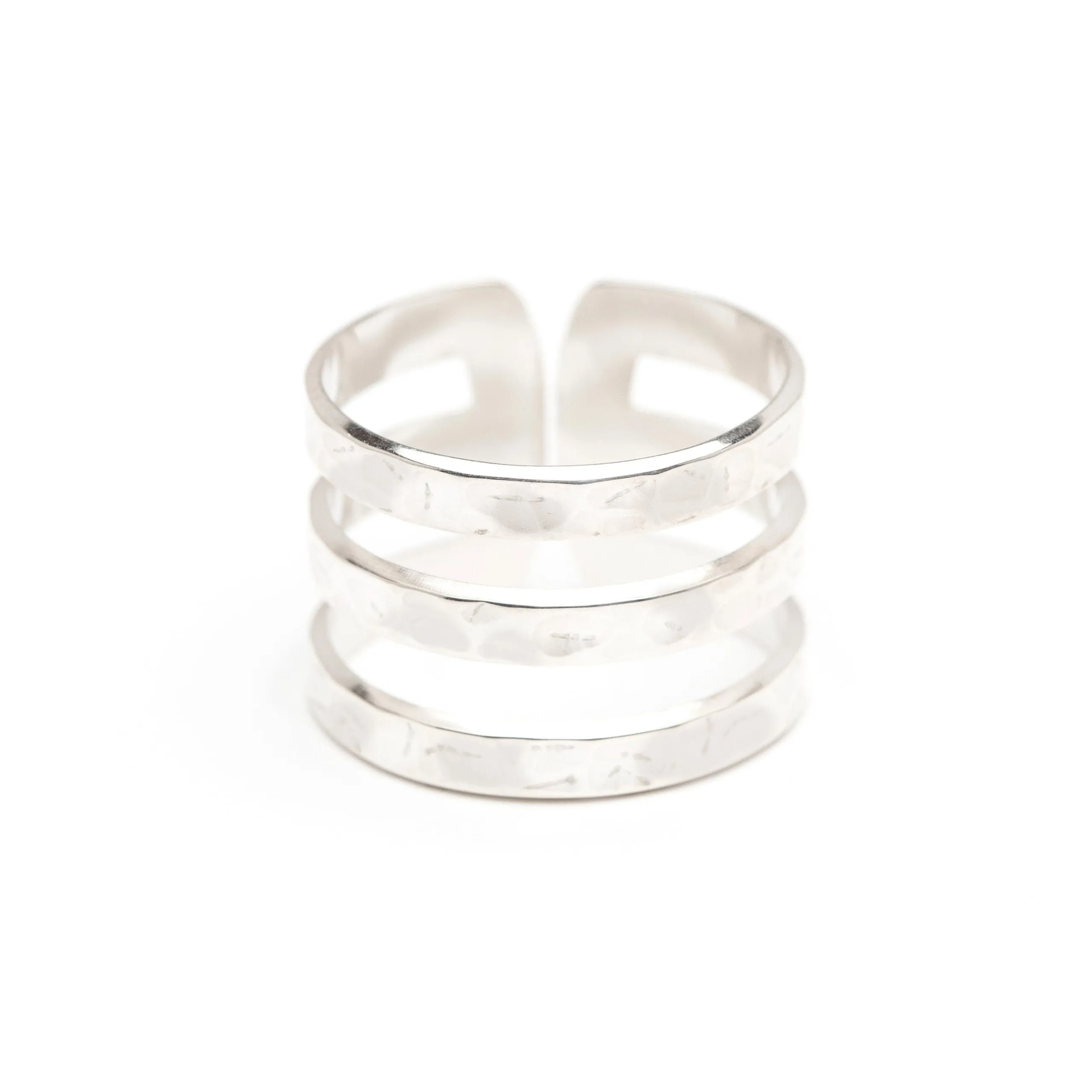 Bague martelée plaqué or rose Argent ENZO