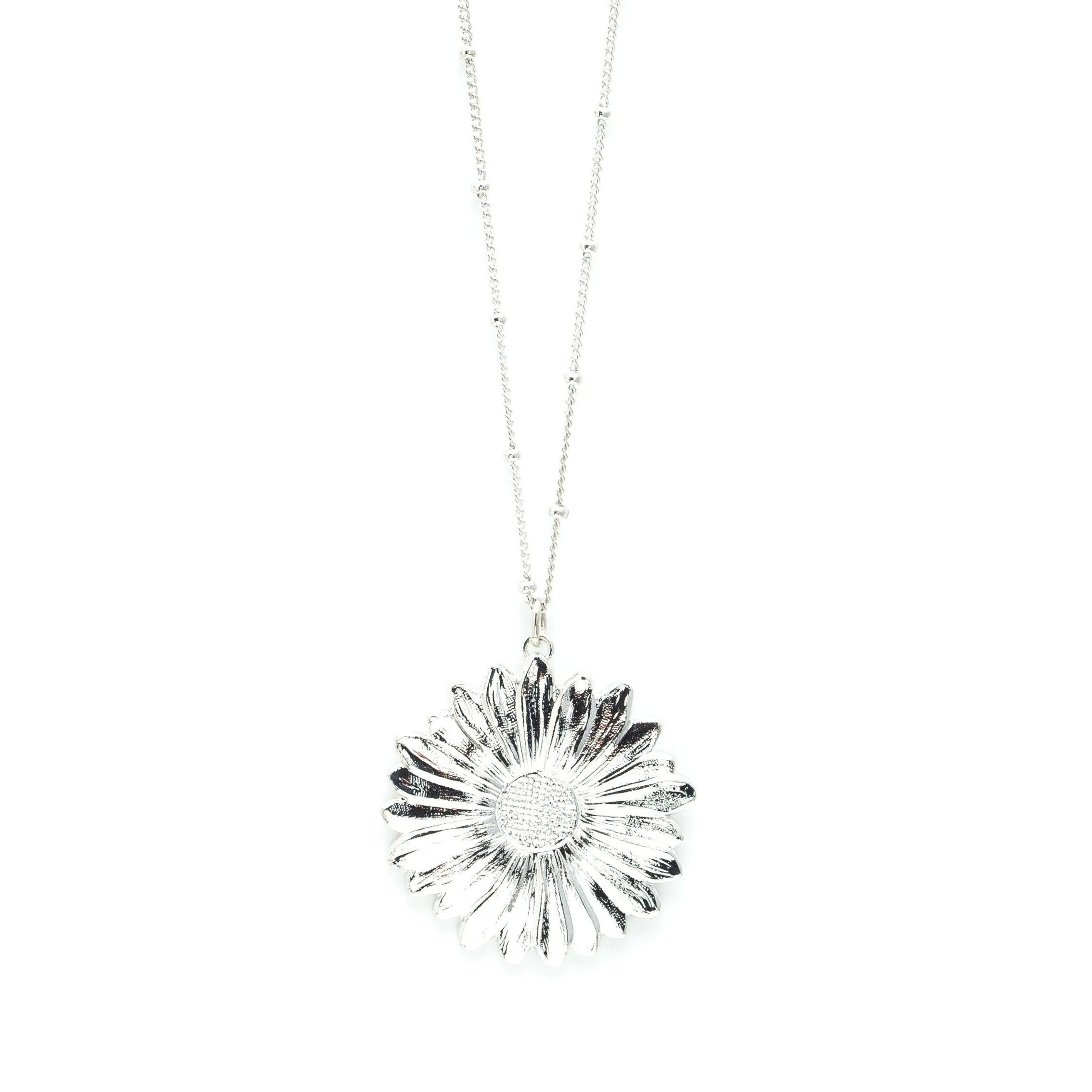 Collier fleur doré à l'or fin Argent MAÏA