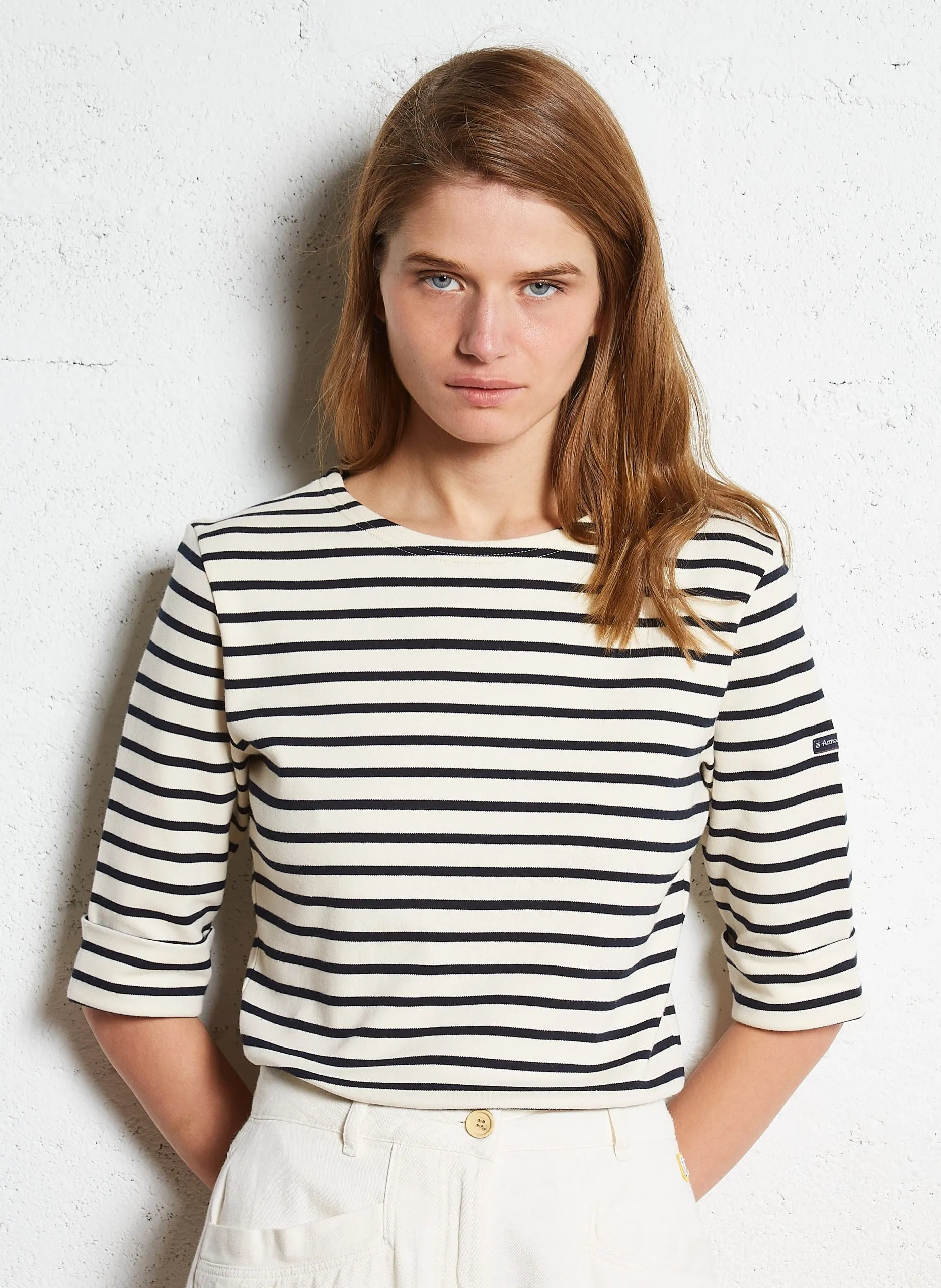 Marinière col bateau en coton épais Multicolore CANCALE