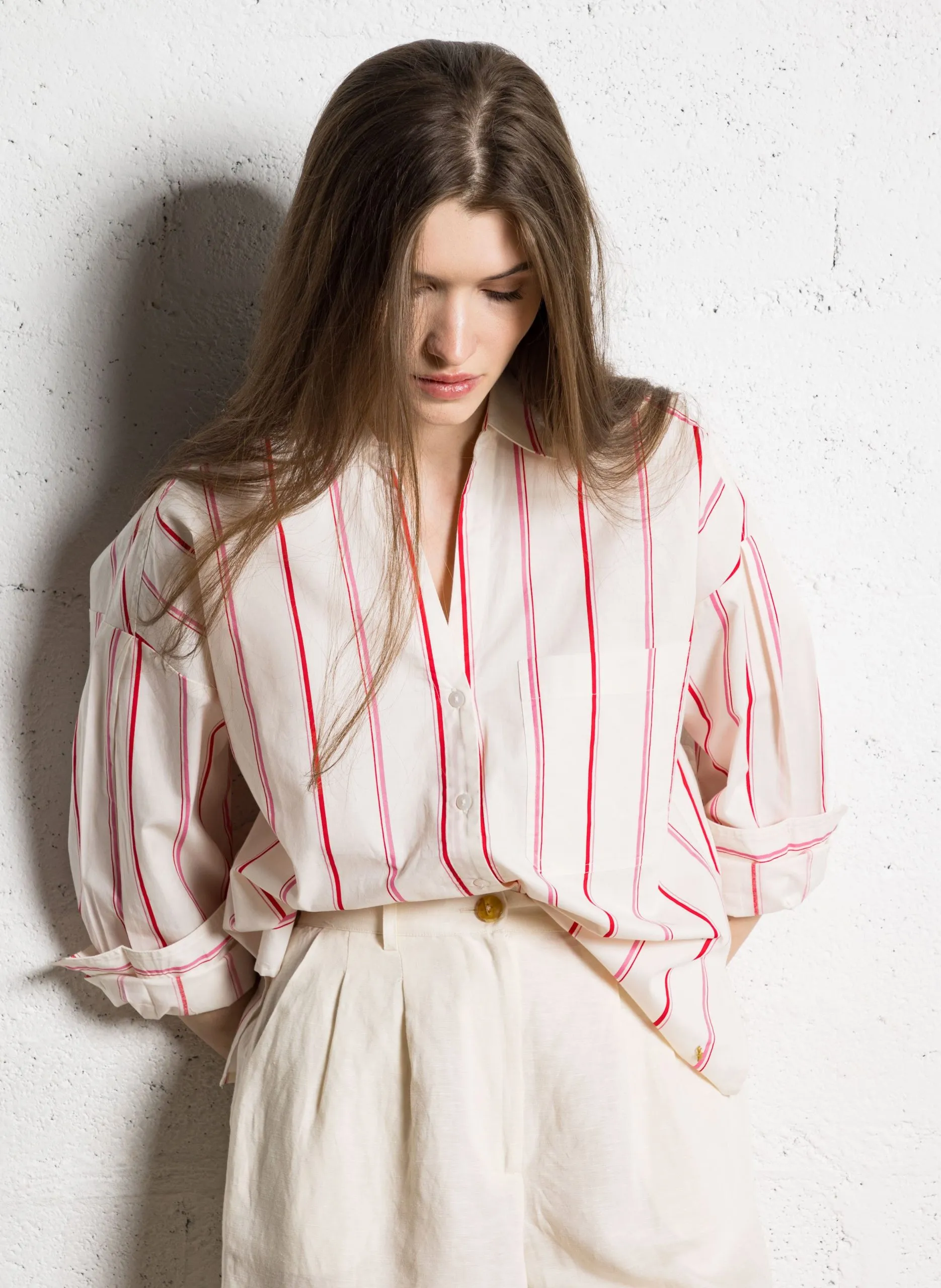 Chemise col classique en coton Blanc ULYSSE