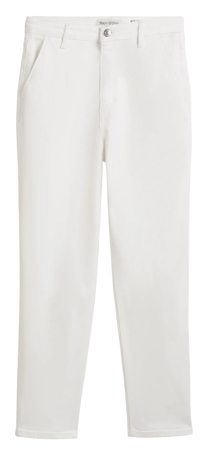 Pantalon droit en coton mélangé Blanc