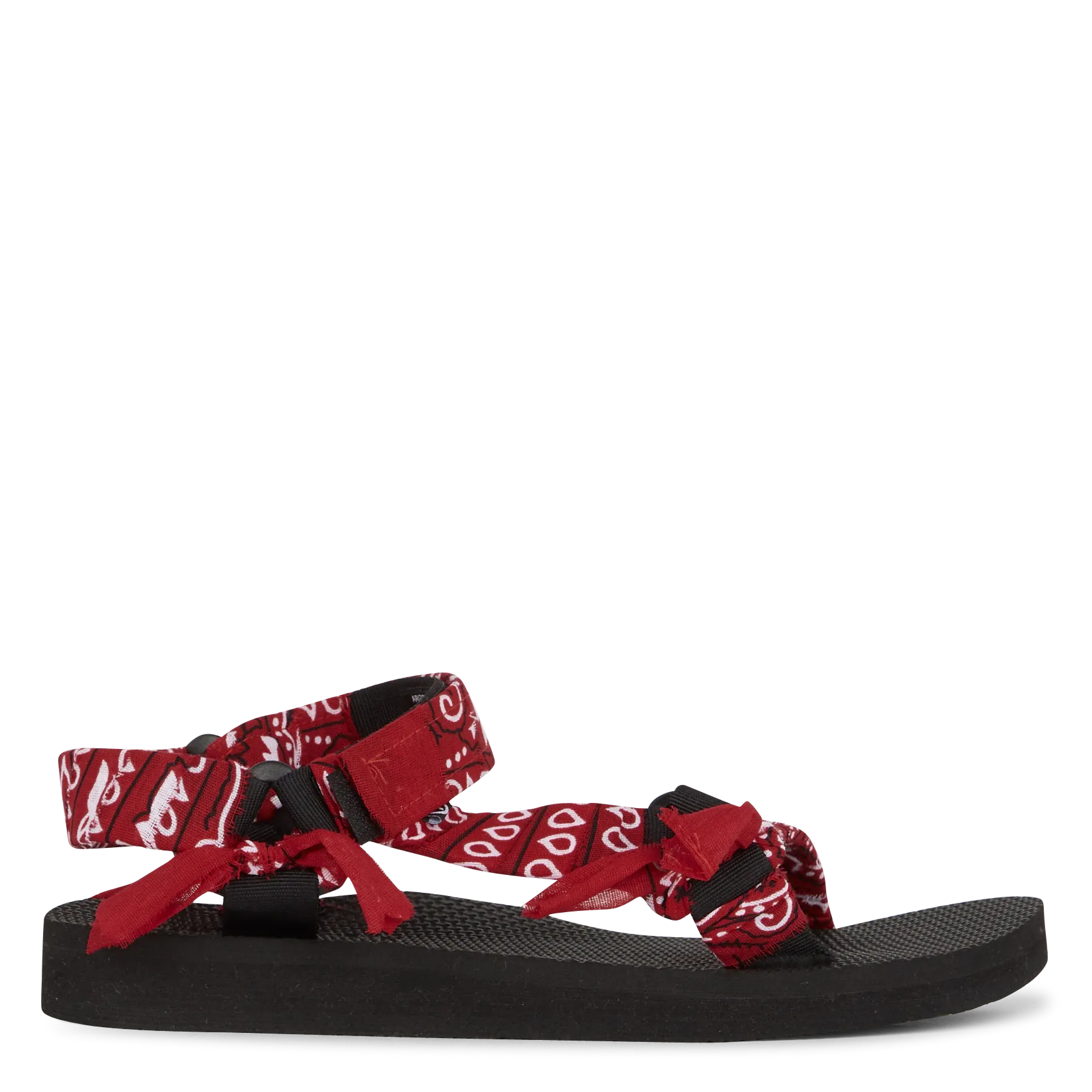 Sandales plates à scratch Rouge TREKKY