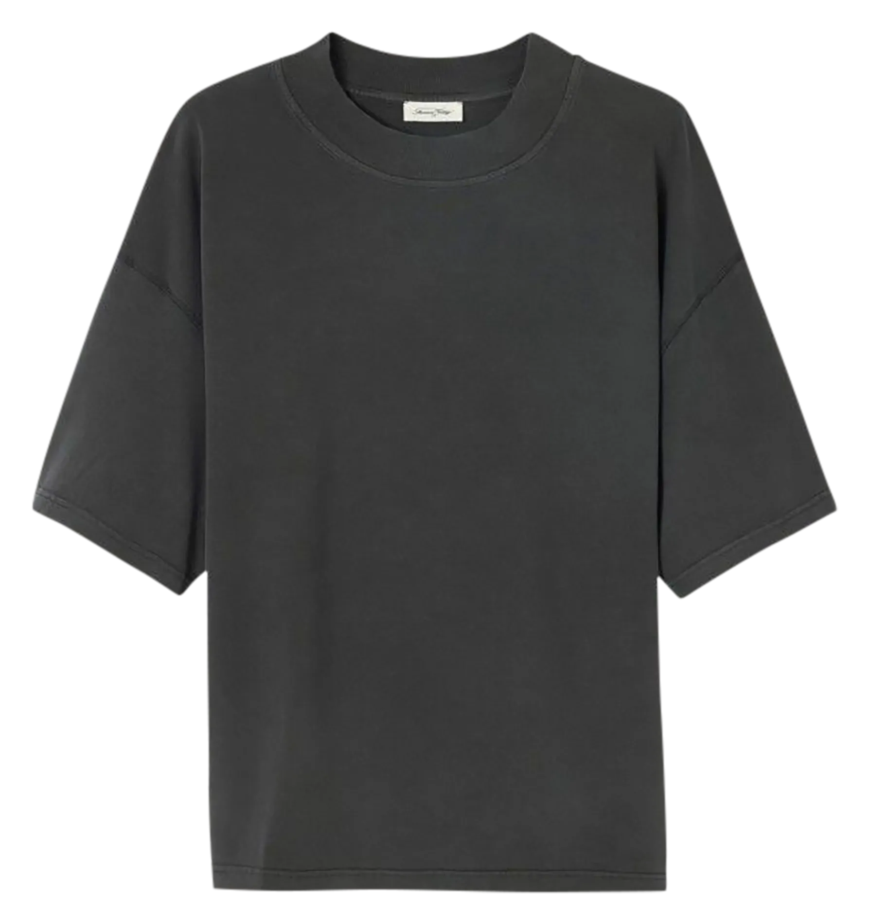 Tee-shirt droit col rond en coton Noir FAZY