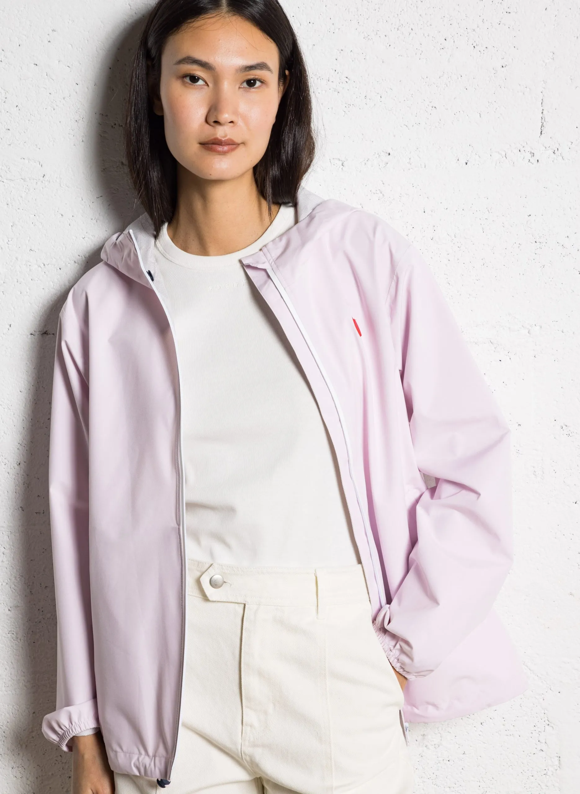 Imperméable court à capuche Rose PASSY